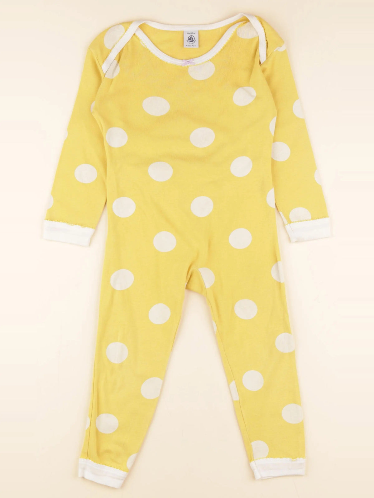 Petit Bateau - pyjama coton jaune - 36 mois