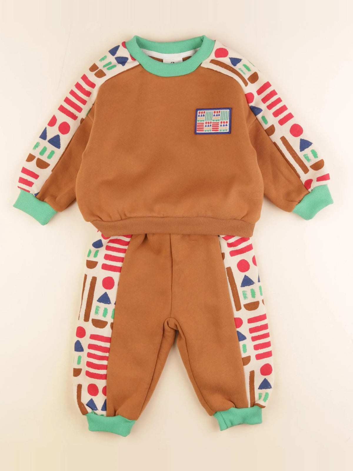 Gamin gamine - ensemble marron - 6/12 mois
