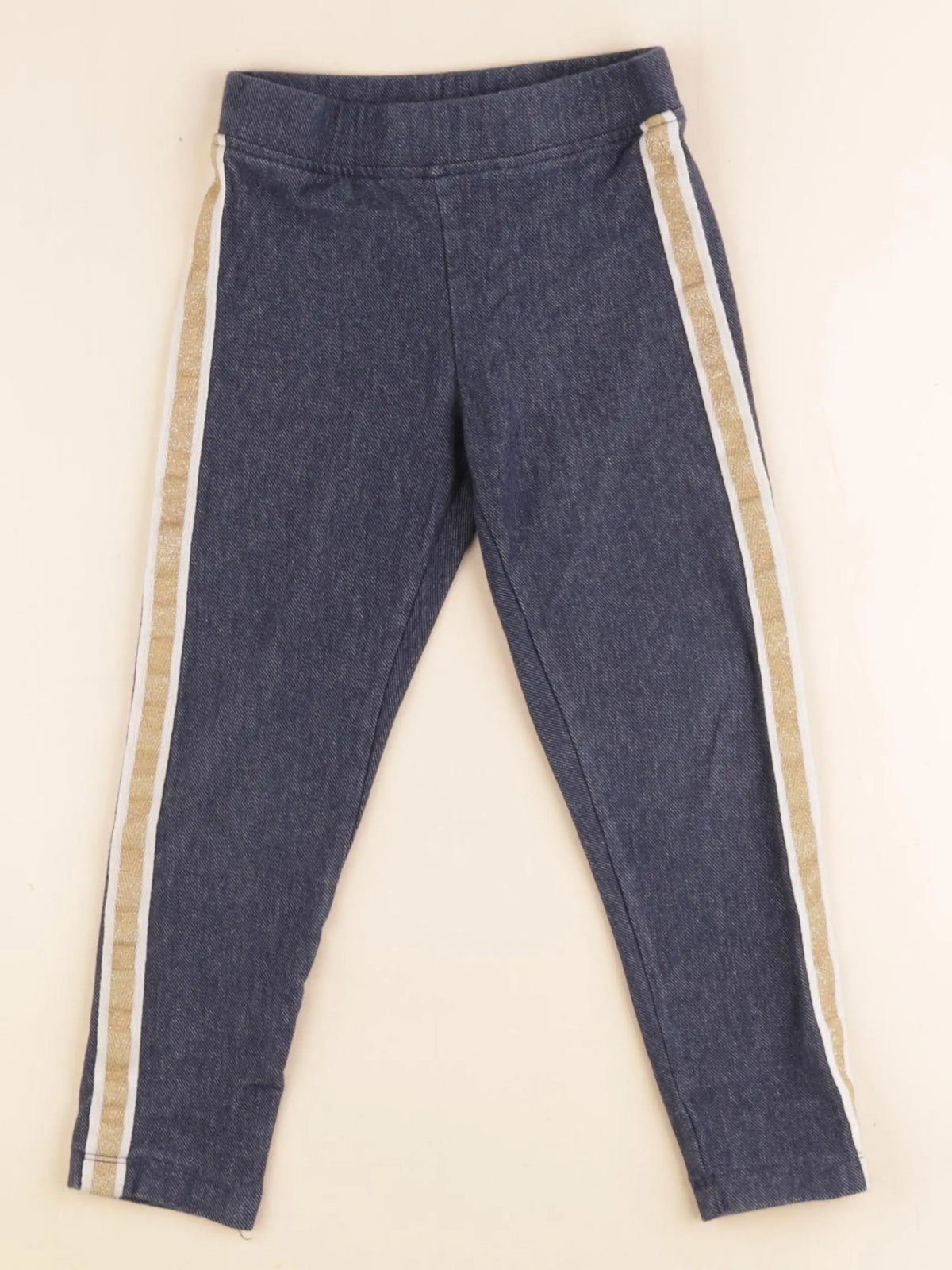Monoprix - legging bleu - 4 ans