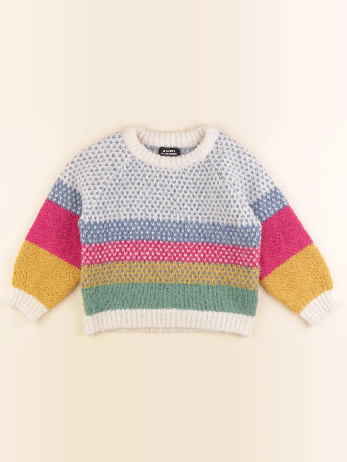 Monoprix - pull multicolore - 6 ans