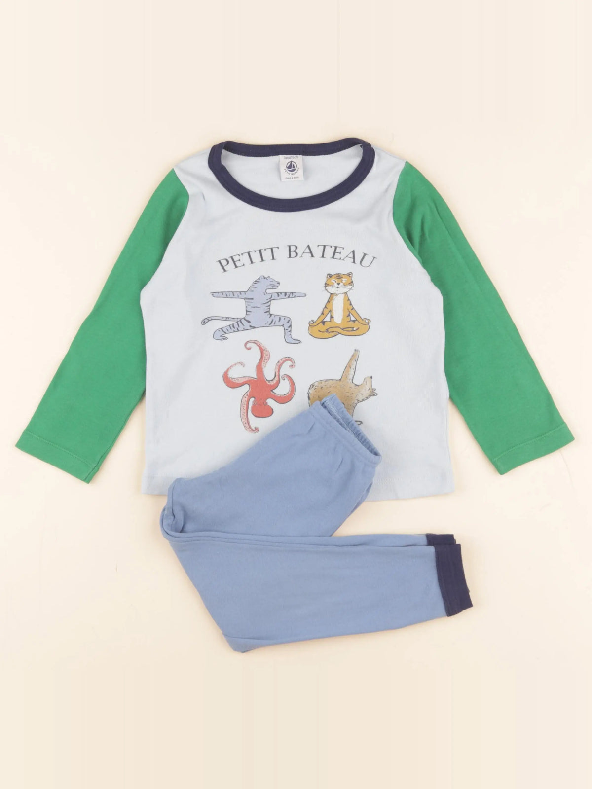 Petit Bateau - pyjama coton multicolore - 3 ans