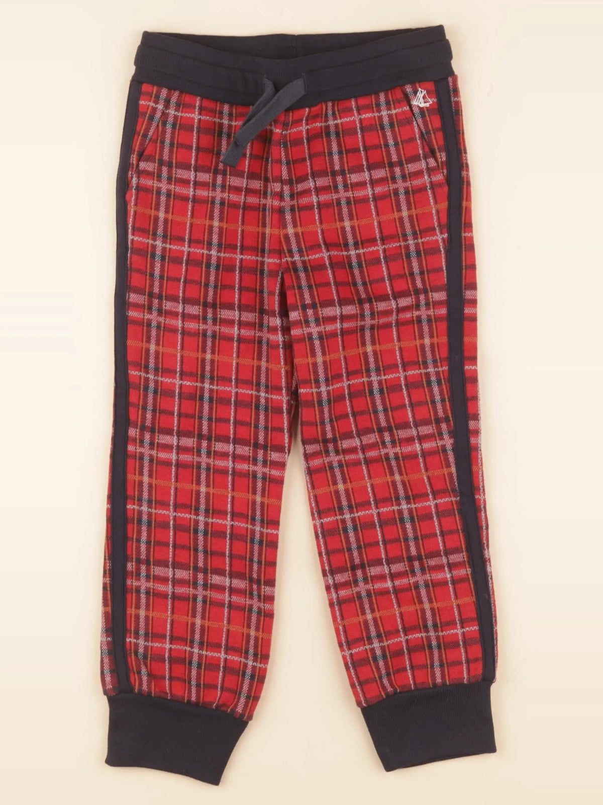 Petit Bateau - jogging bleu, rouge - 5 ans