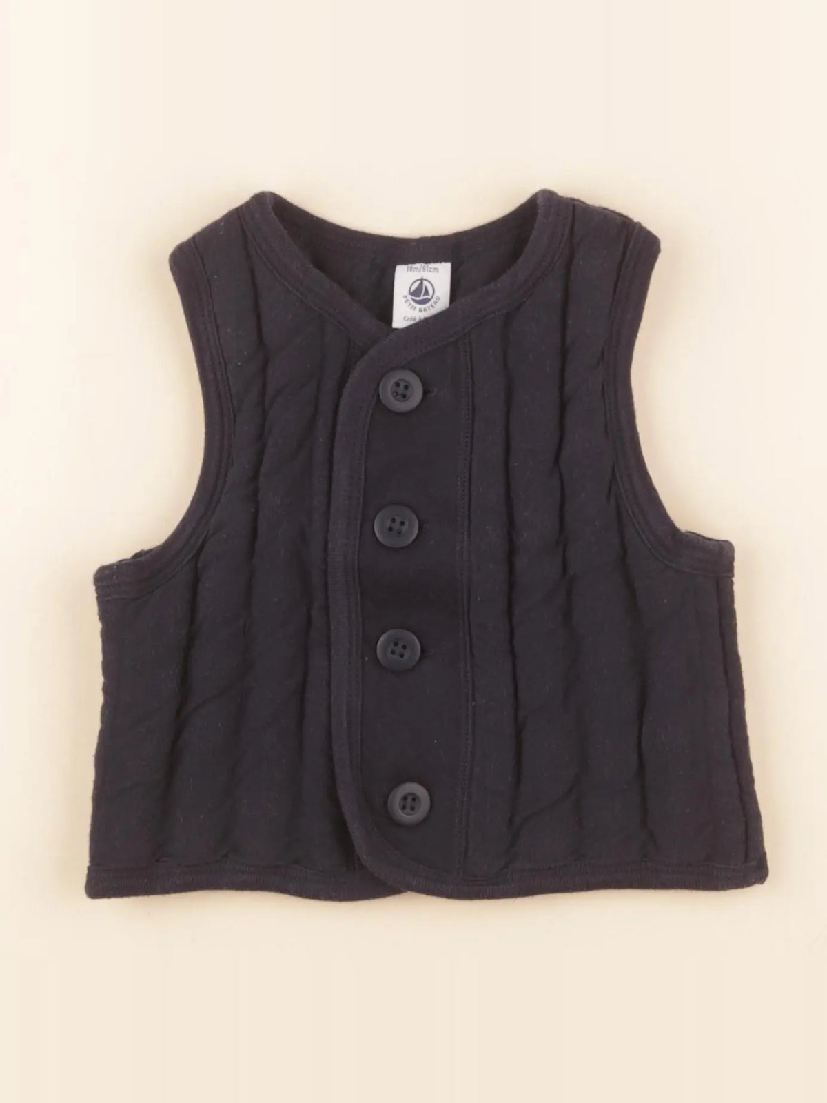 Petit Bateau - gilet bleu - 18 mois