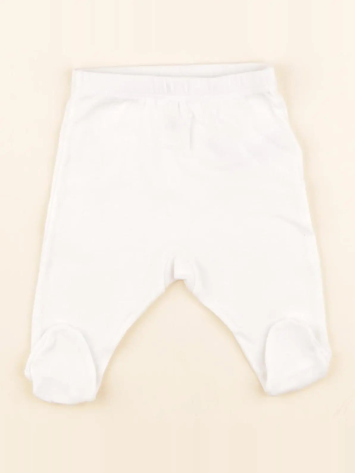 Petit Bateau - legging blanc - 0 mois