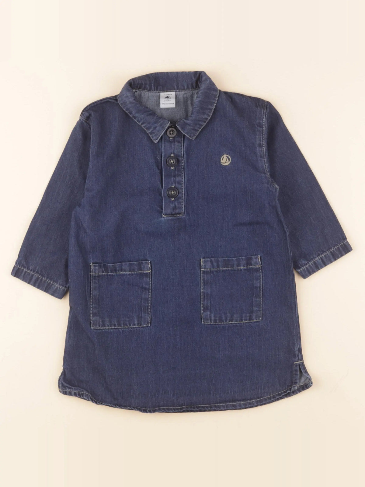 Petit Bateau - robe bleu - 24 mois
