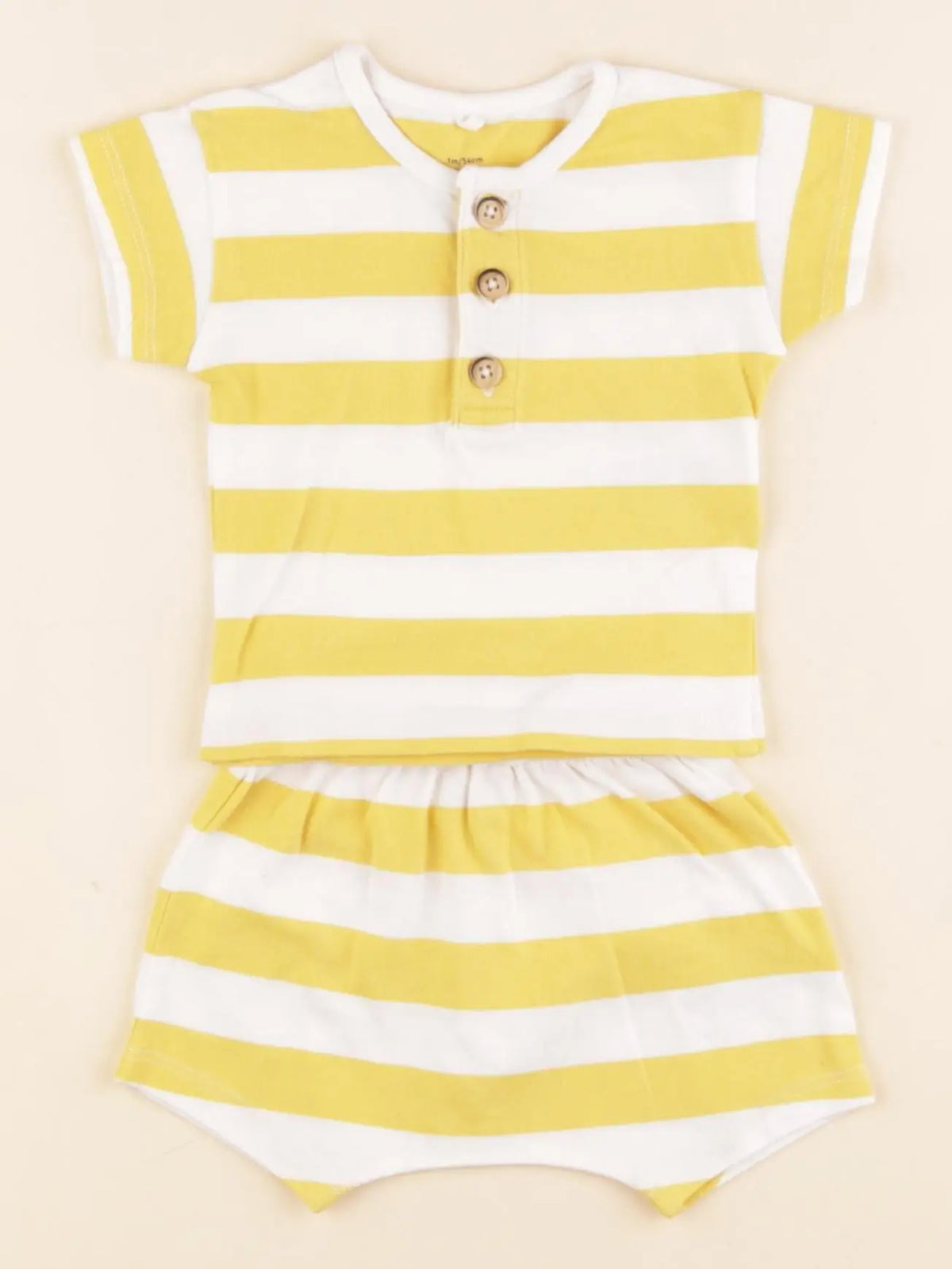 Petit Bateau - ensemble jaune - 1 mois