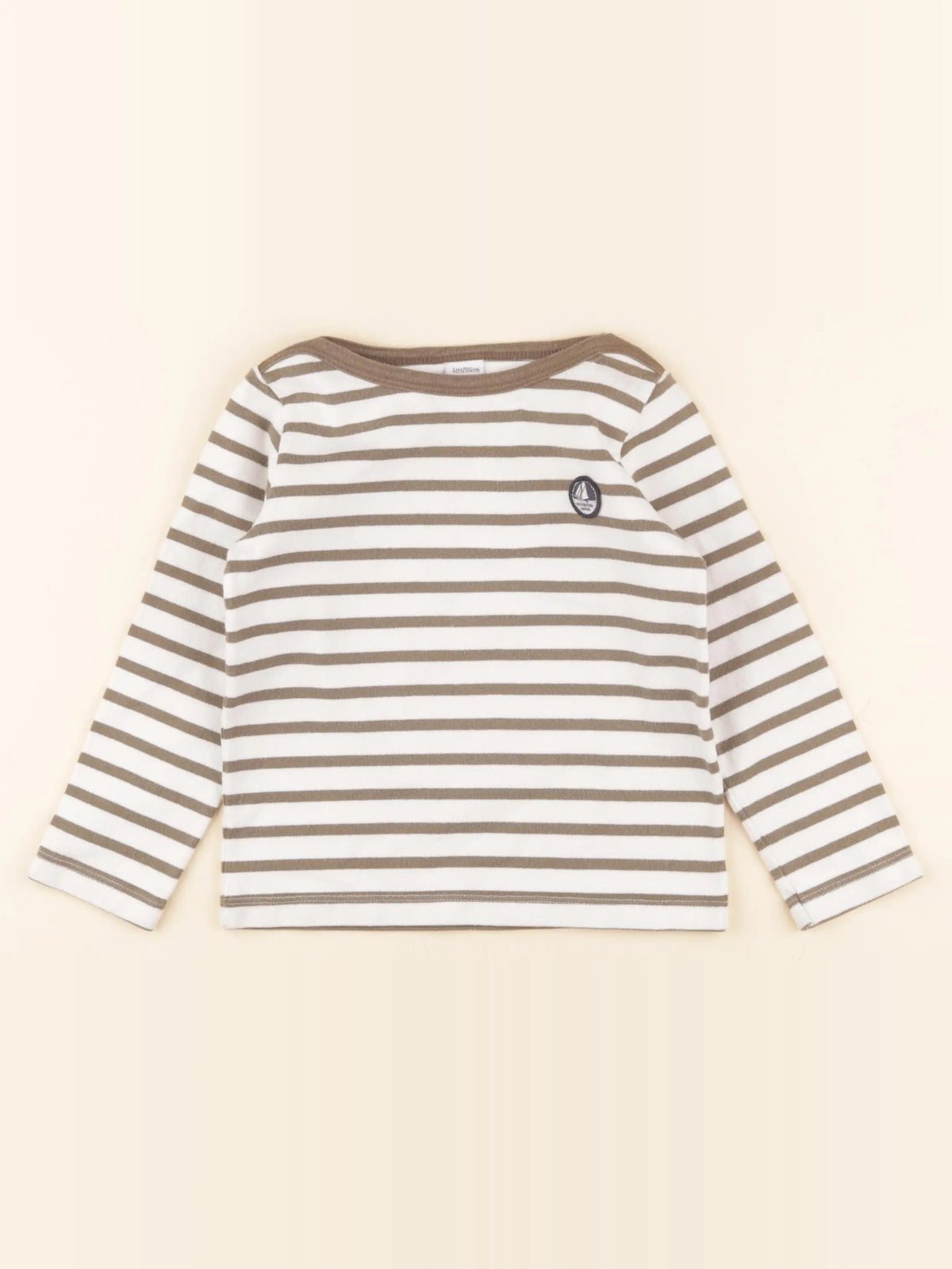 Petit Bateau - tee-shirt beige, vert - 4 ans