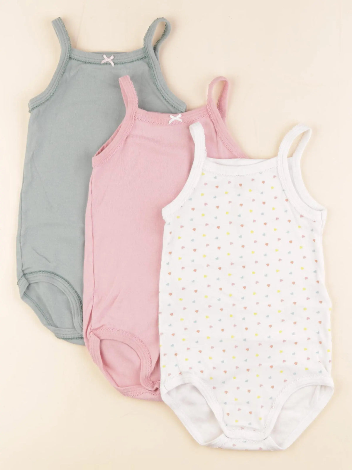 Petit Bateau - lot de 3 bodies en coton multicolore - 36 mois
