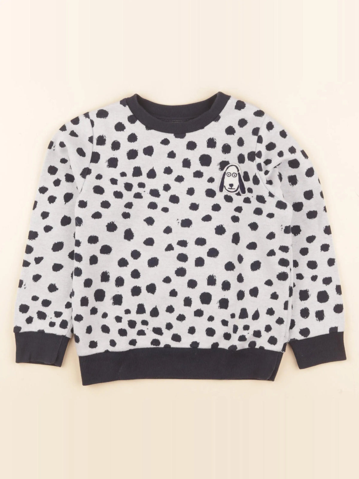Petit Bateau - sweat bleu - 6 ans