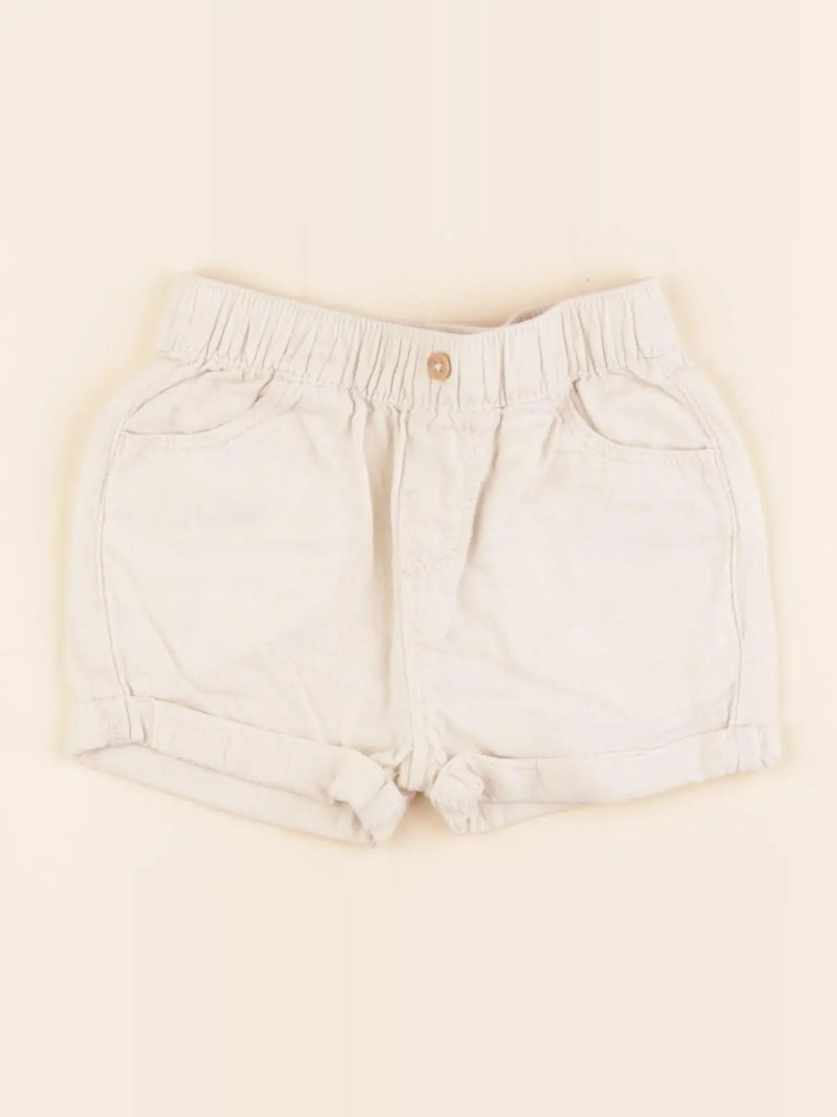 Vertbaudet - short beige - 6 mois