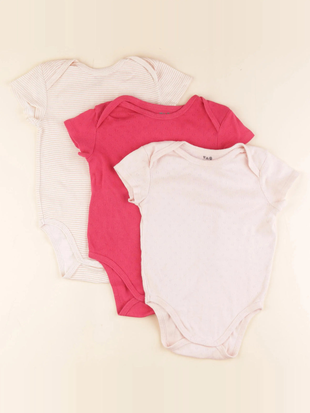 Tape à l'oeil - lot de 3 bodies en coton multicolore - 24 mois