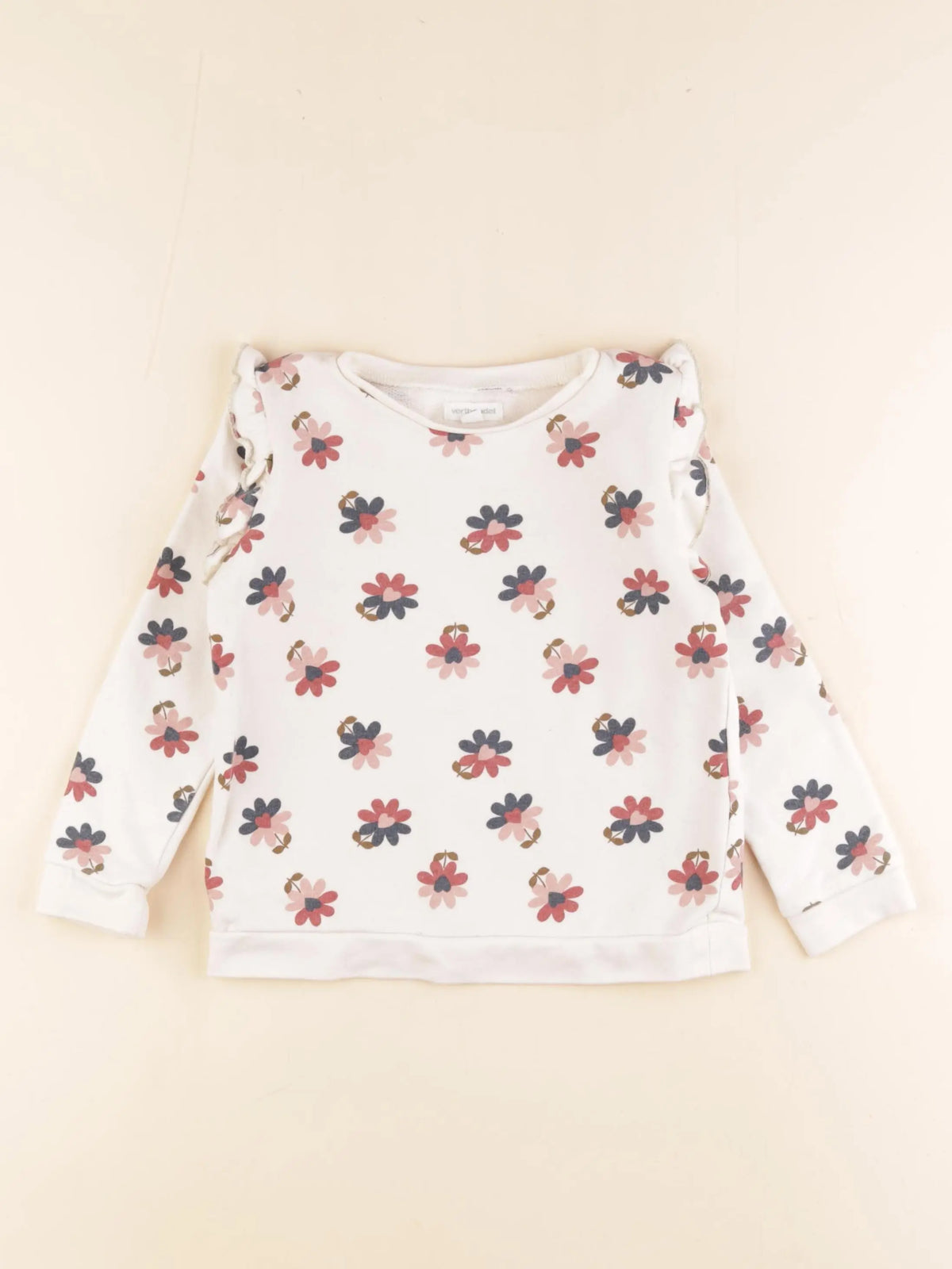 Vertbaudet - sweat blanc - 4 ans