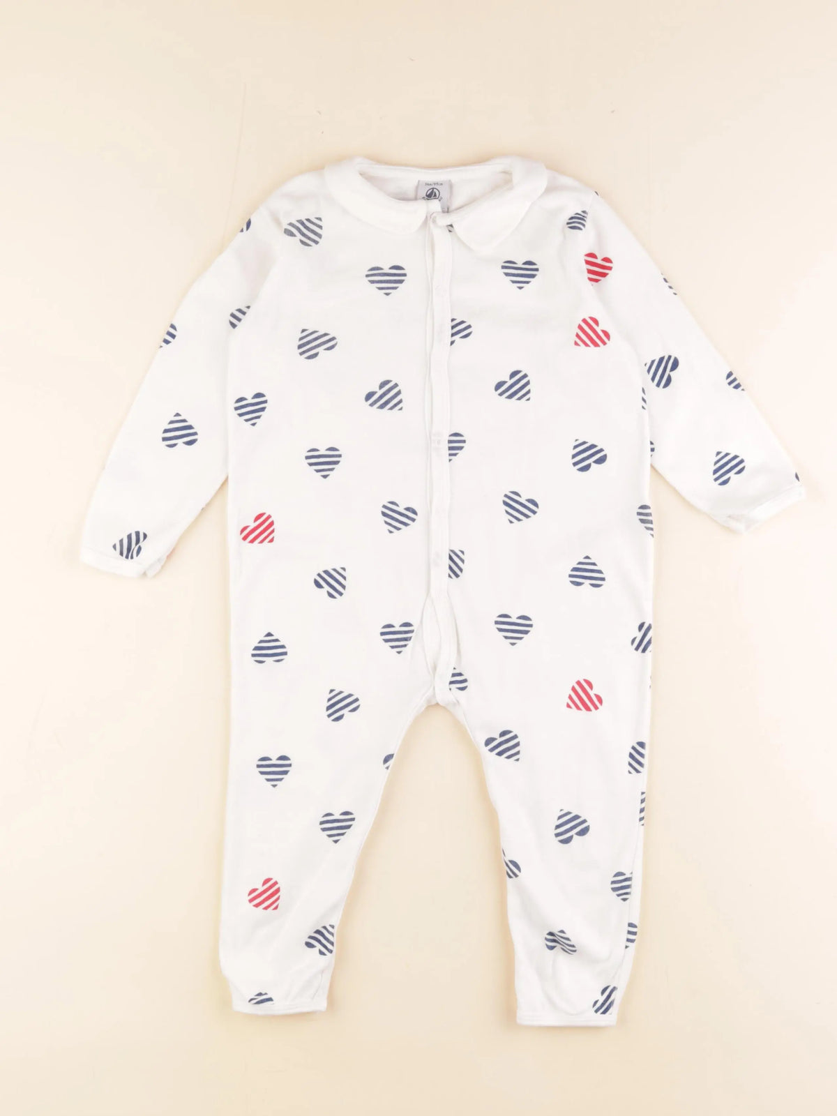 Petit Bateau - pyjama coton blanc - 36 mois