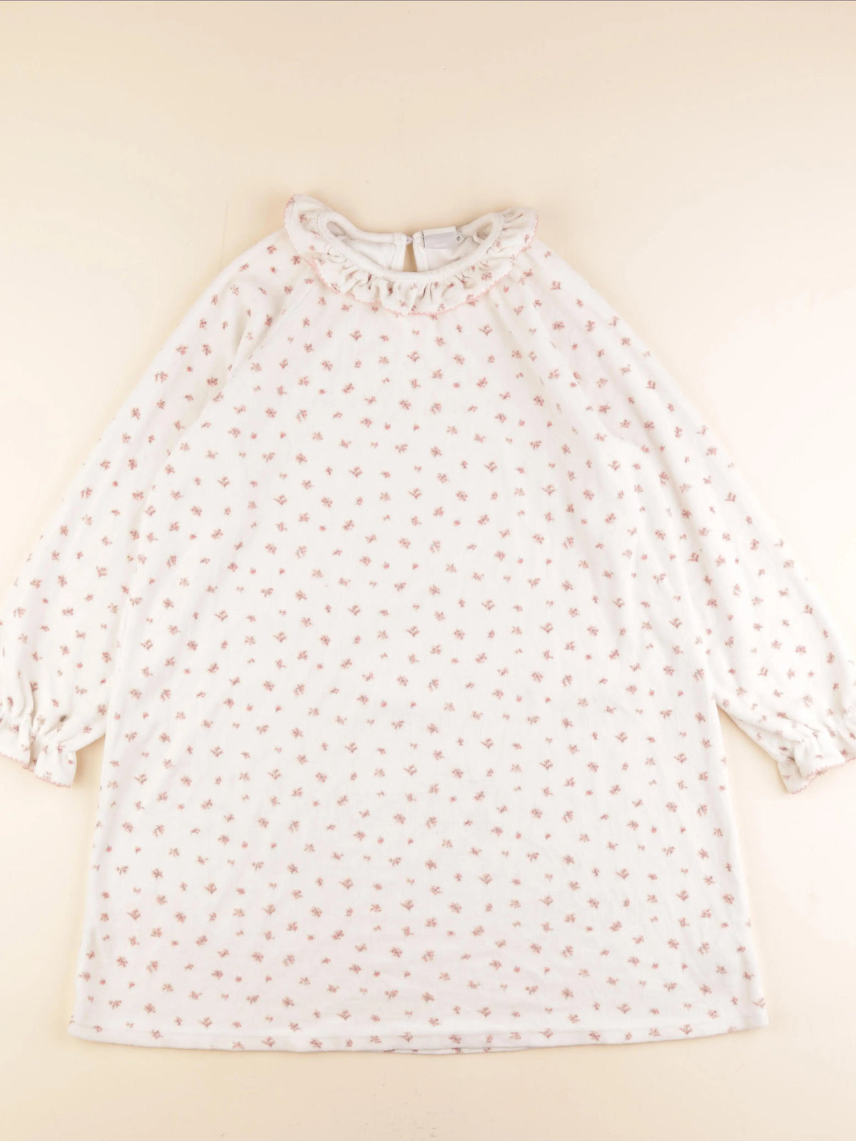 Cyrillus - chemise de nuit velours blanc - 12 ans