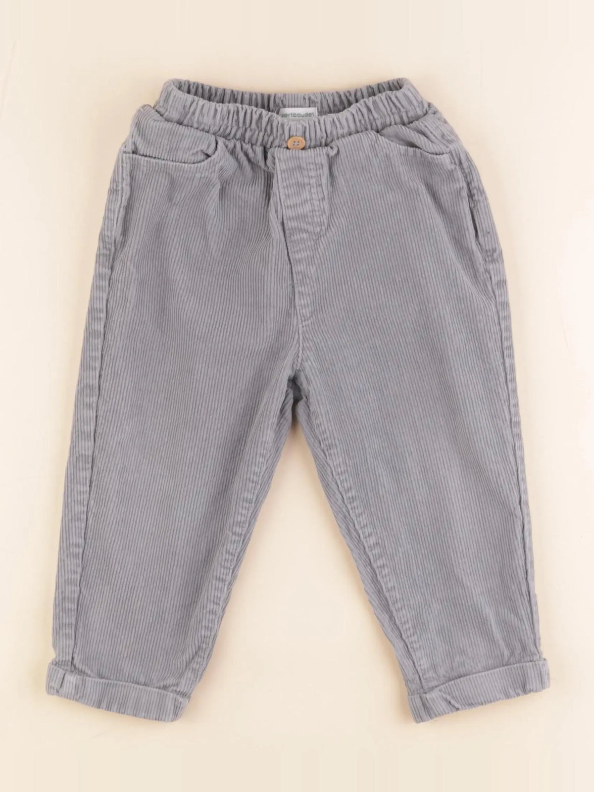 Vertbaudet - pantalon gris, bleu - 24 mois