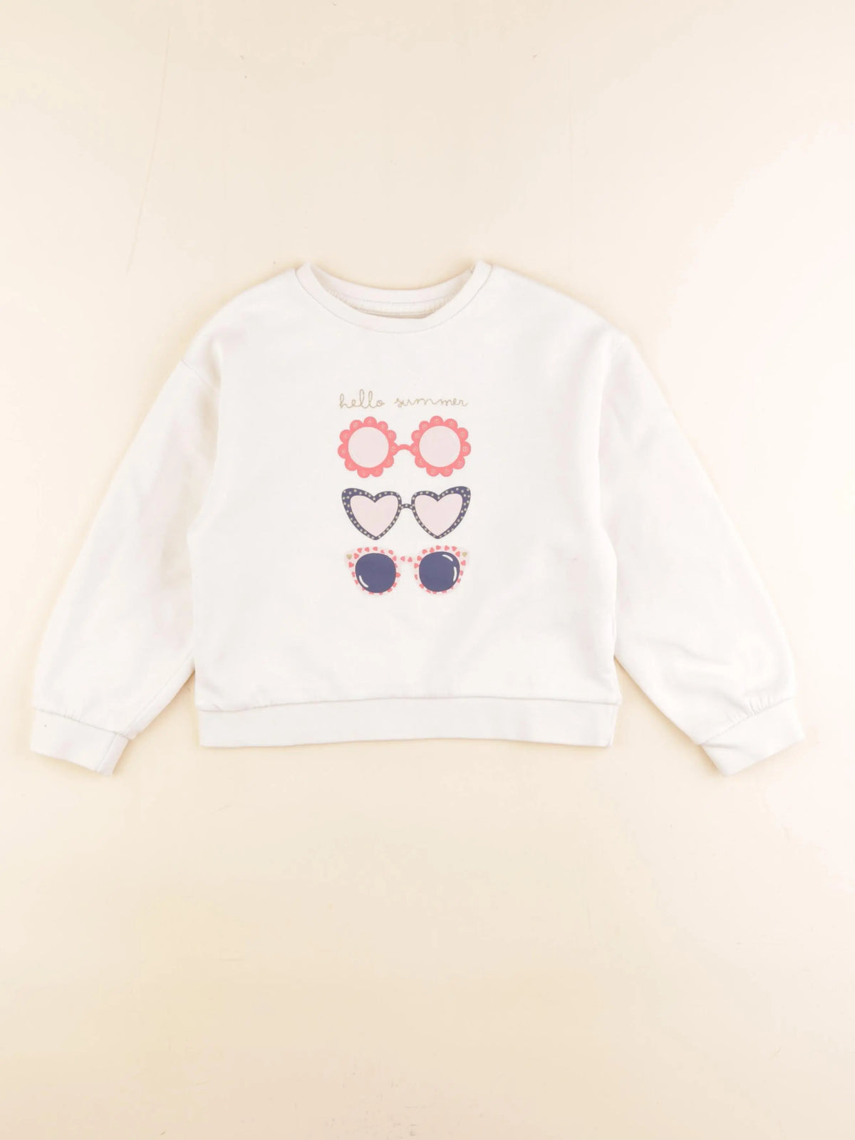 Vertbaudet - sweat beige - 6 ans