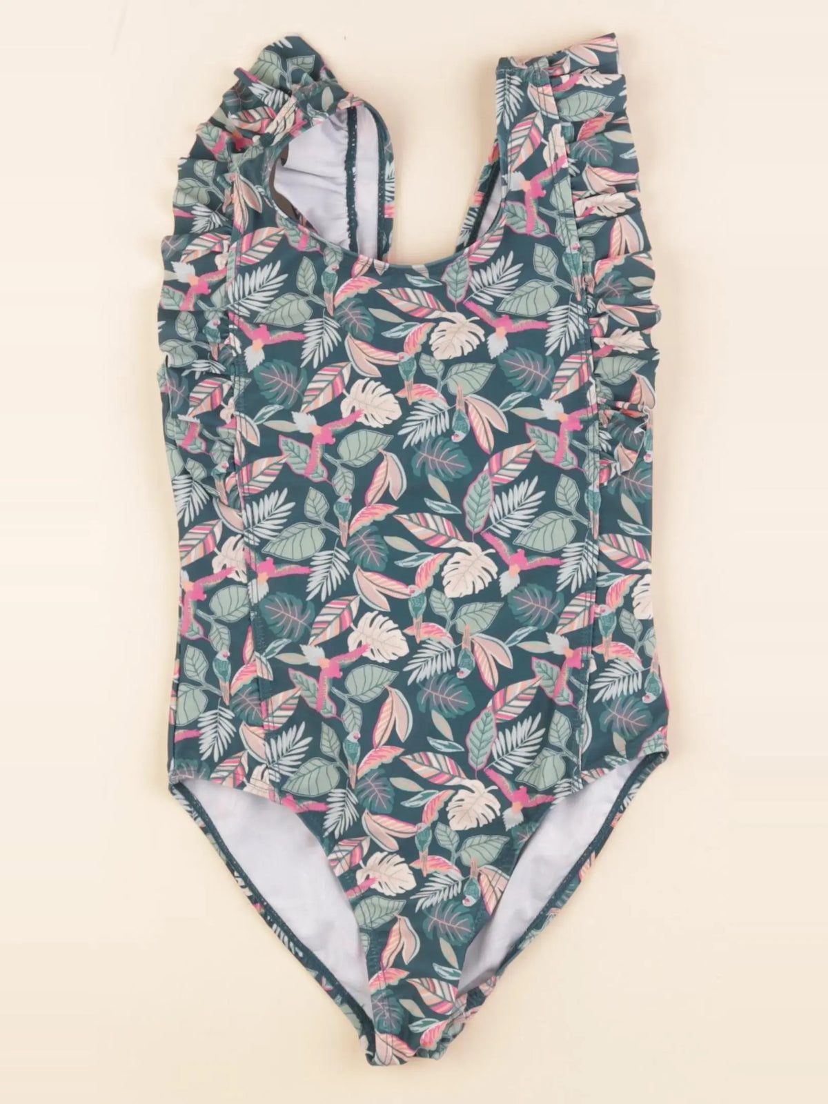 Vertbaudet - maillot de bain vert - 6 ans