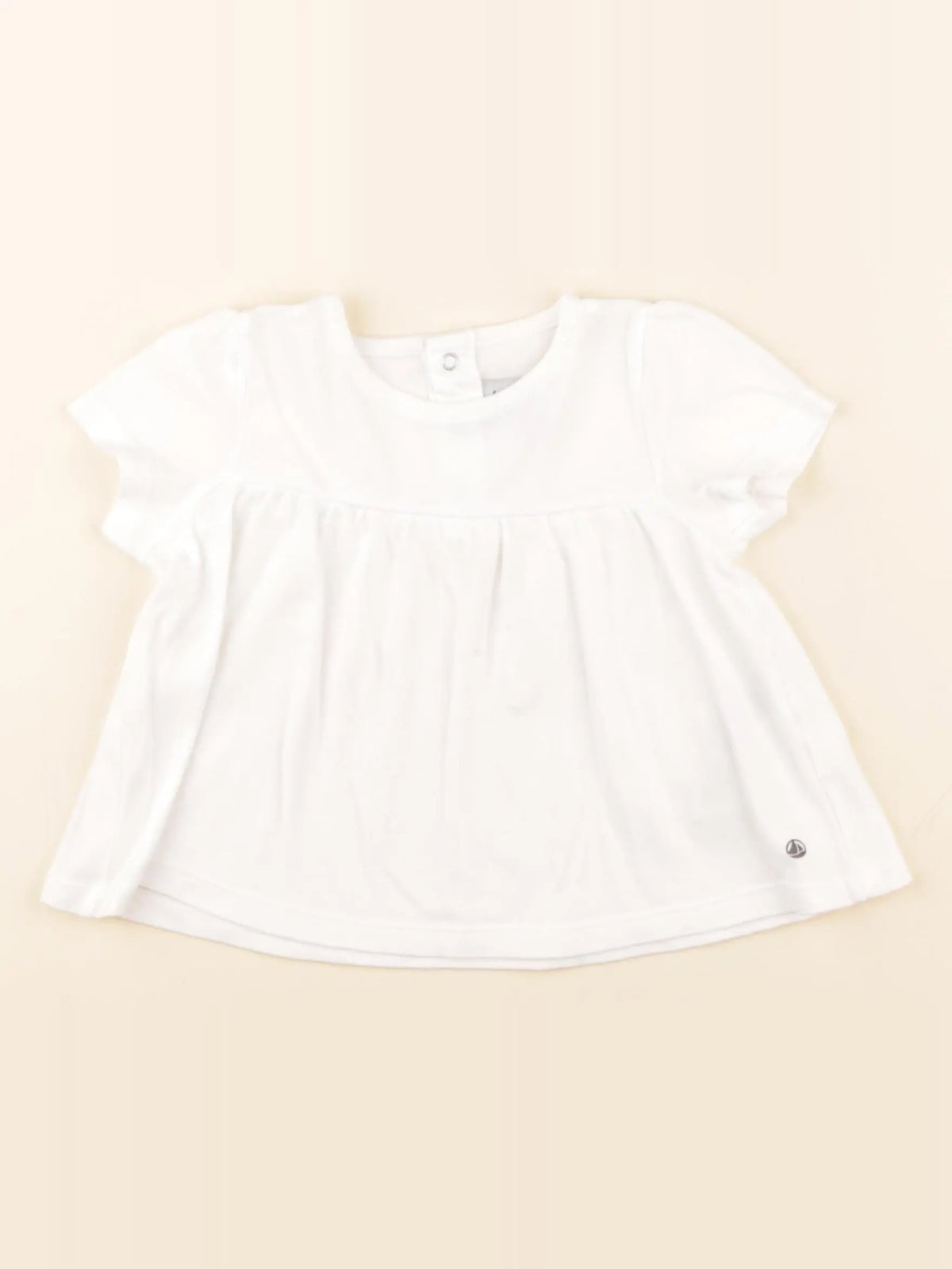 Petit Bateau - tee-shirt blanc - 12 mois