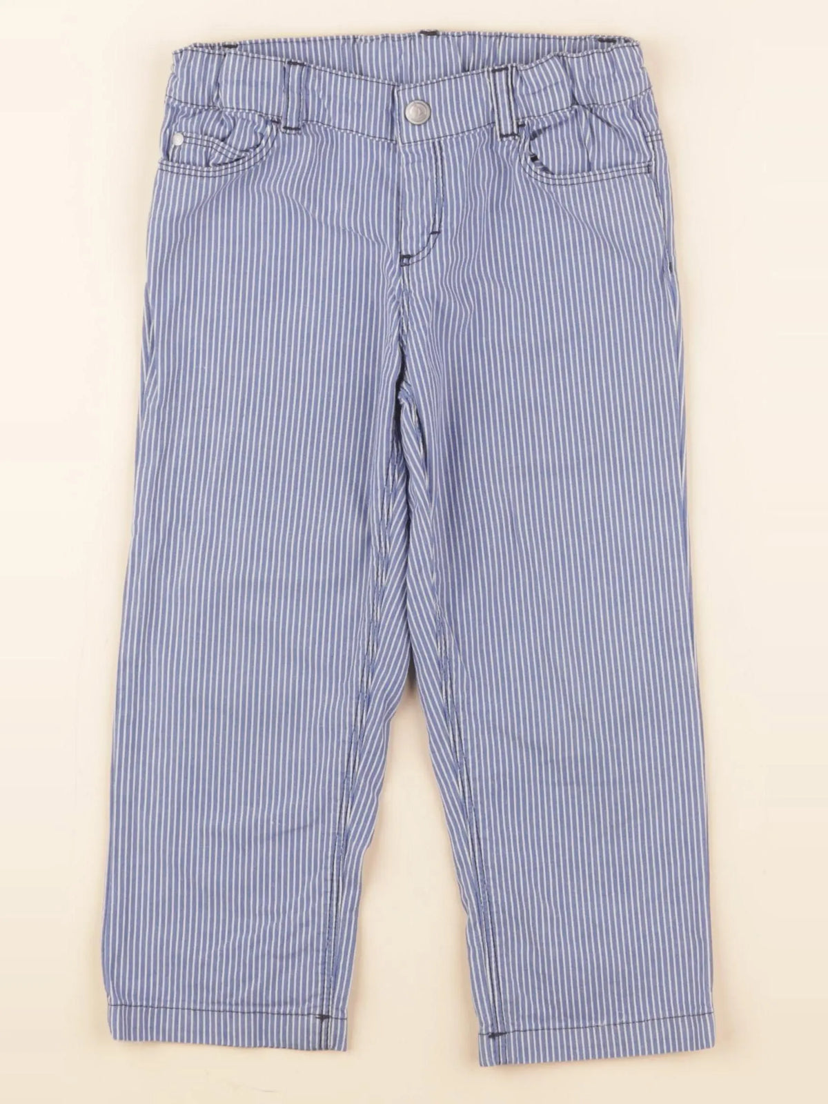 Petit Bateau - pantalon bleu - 36 mois