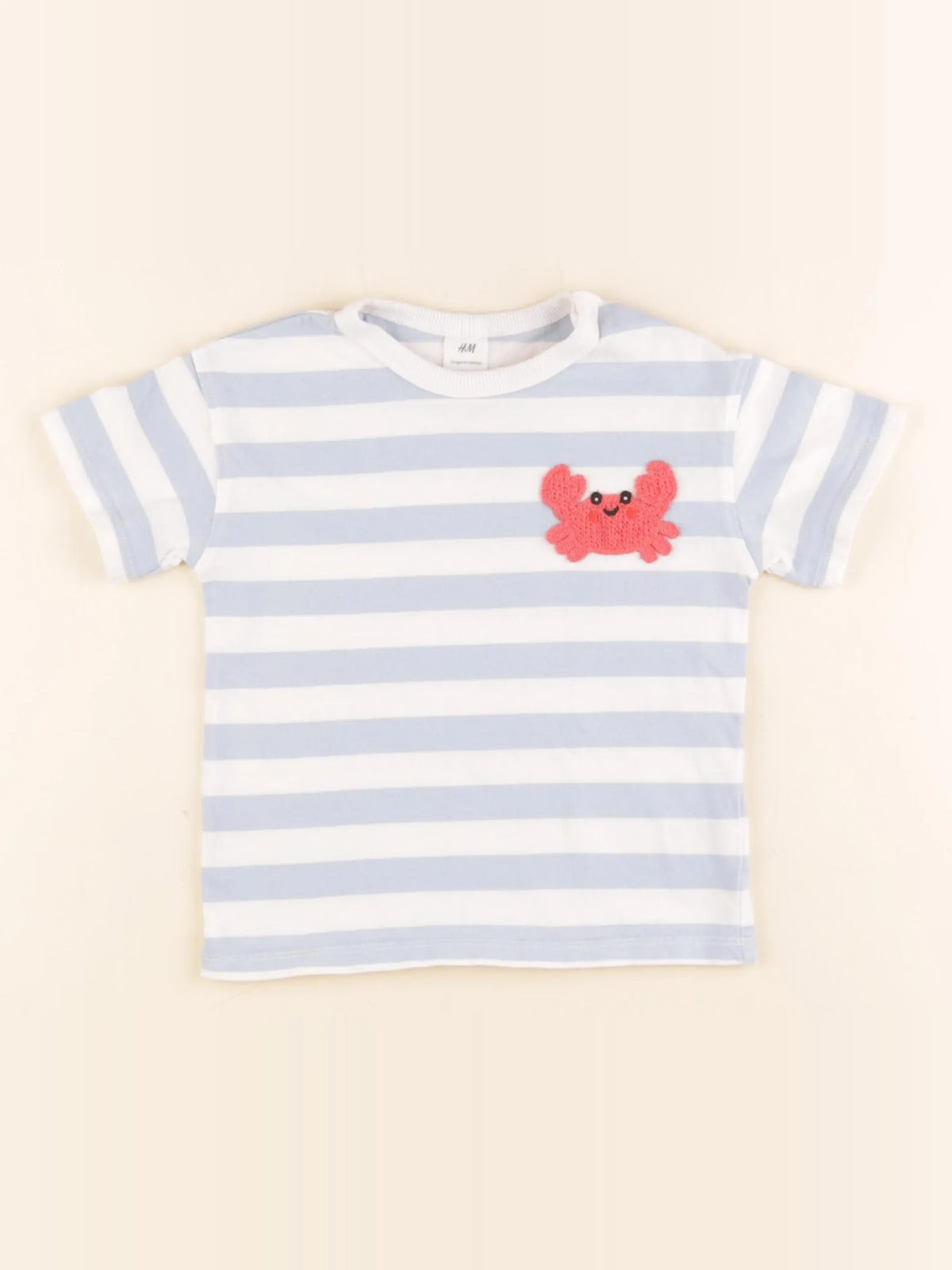 H&M - tee-shirt bleu - 12/18 mois