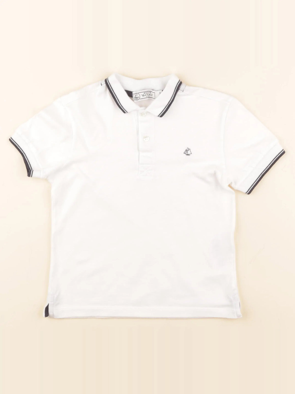 Petit Bateau - polo blanc - 6 ans