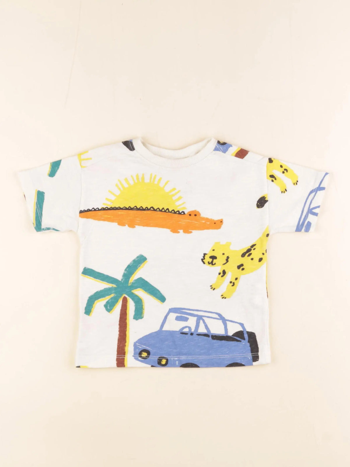 Zara - tee-shirt beige - 12/18 mois