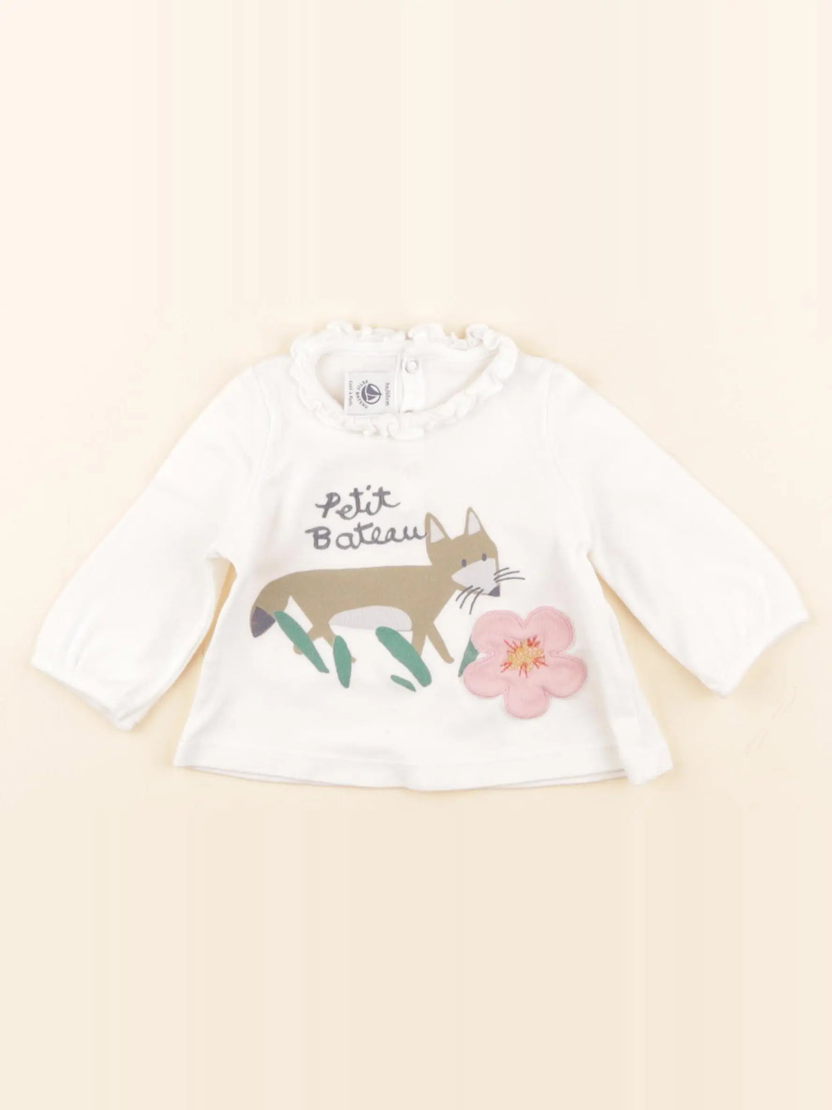 Petit Bateau - tee-shirt blanc - 3 mois