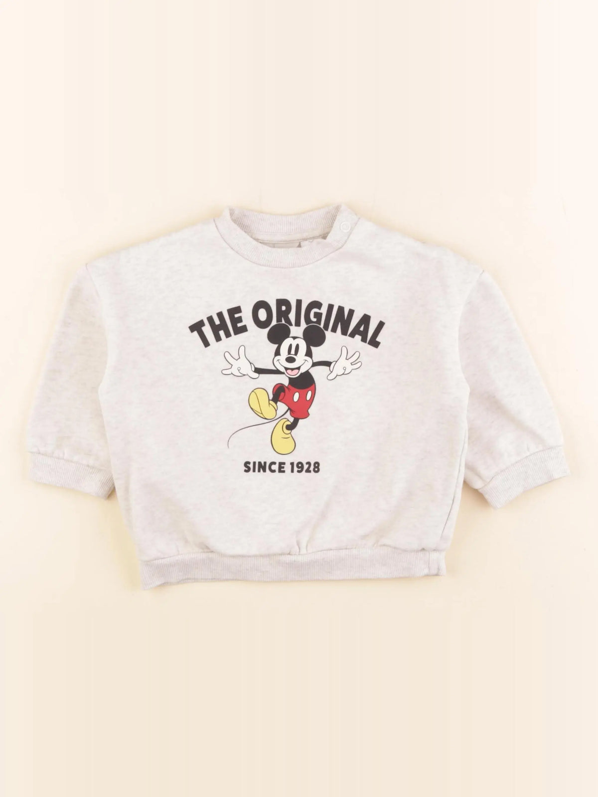 H&M - sweat imprimé au dos beige - 9/12 mois