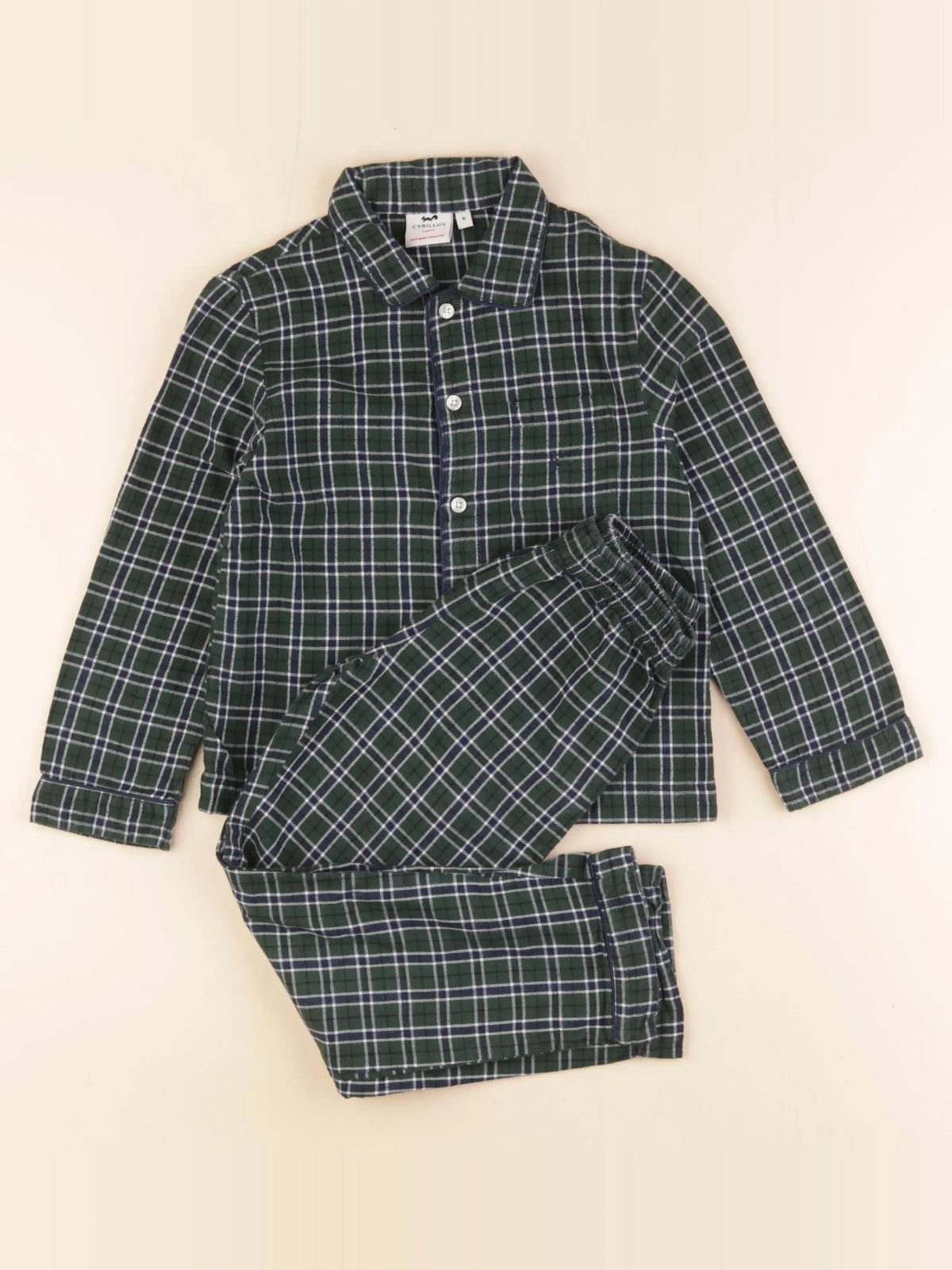 Cyrillus - pyjama coton vert - 6 ans