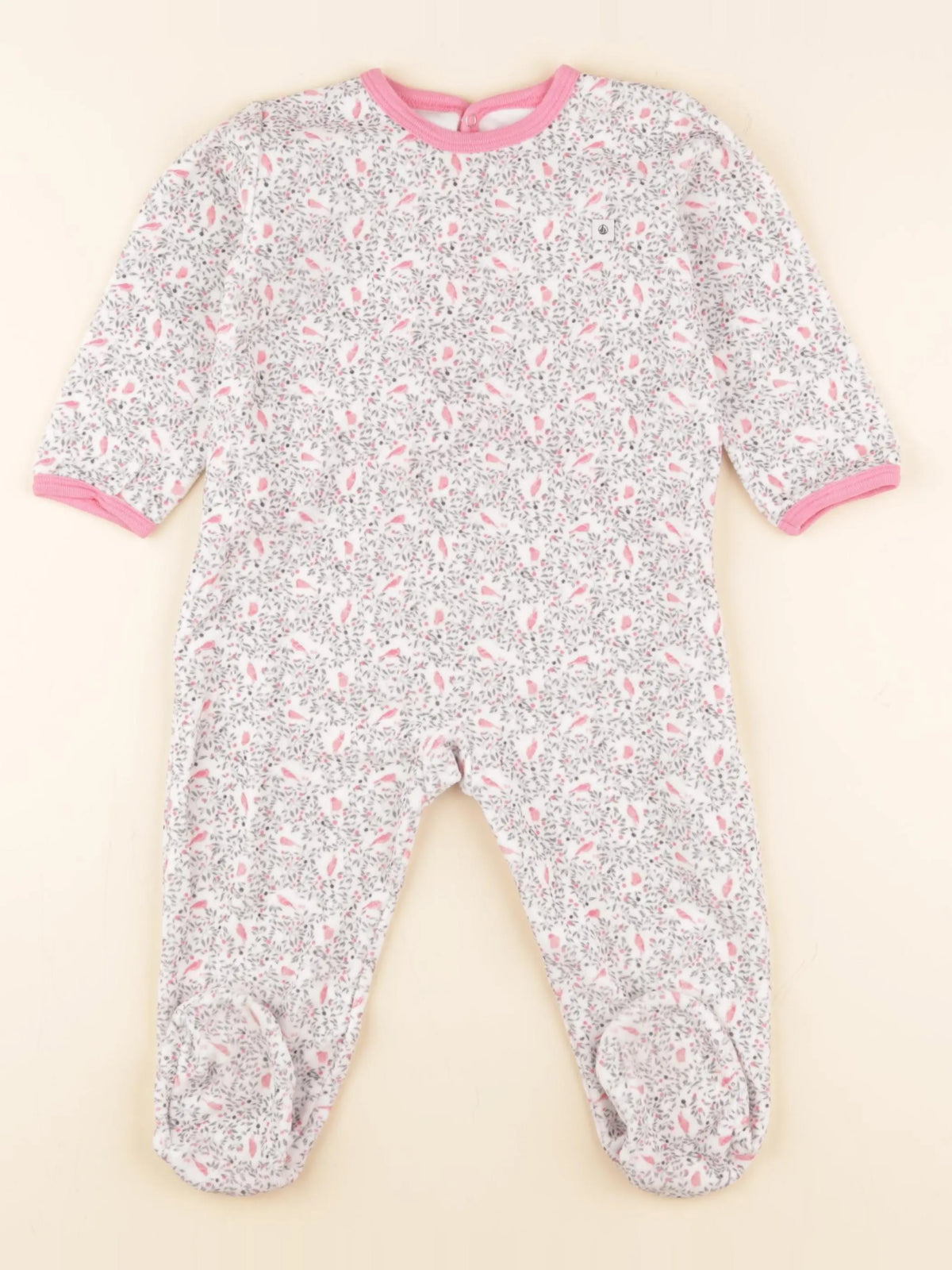 Petit Bateau - pyjama velours multicolore - 18 mois