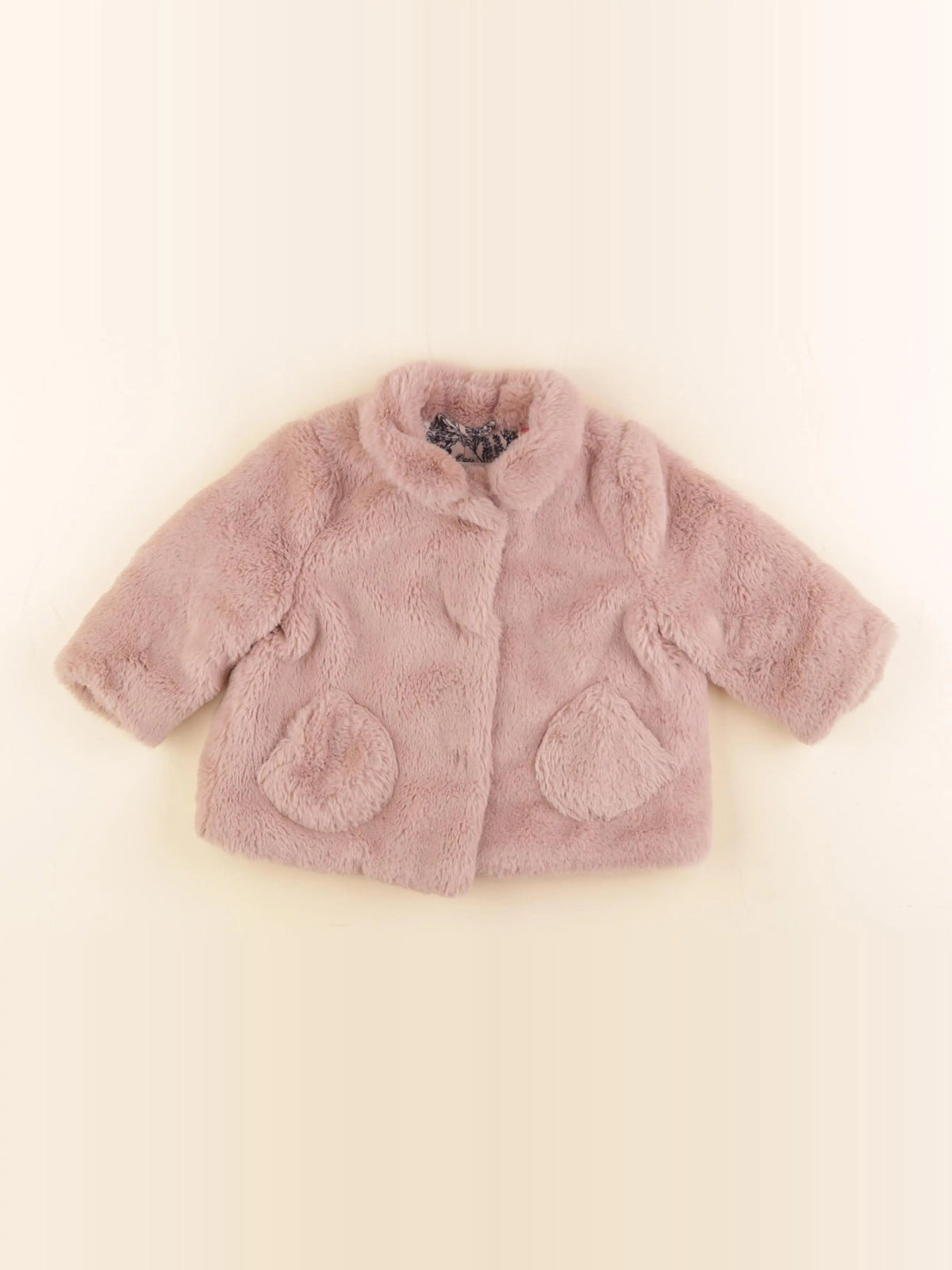 Zara - veste doublé rose - 6/9 mois