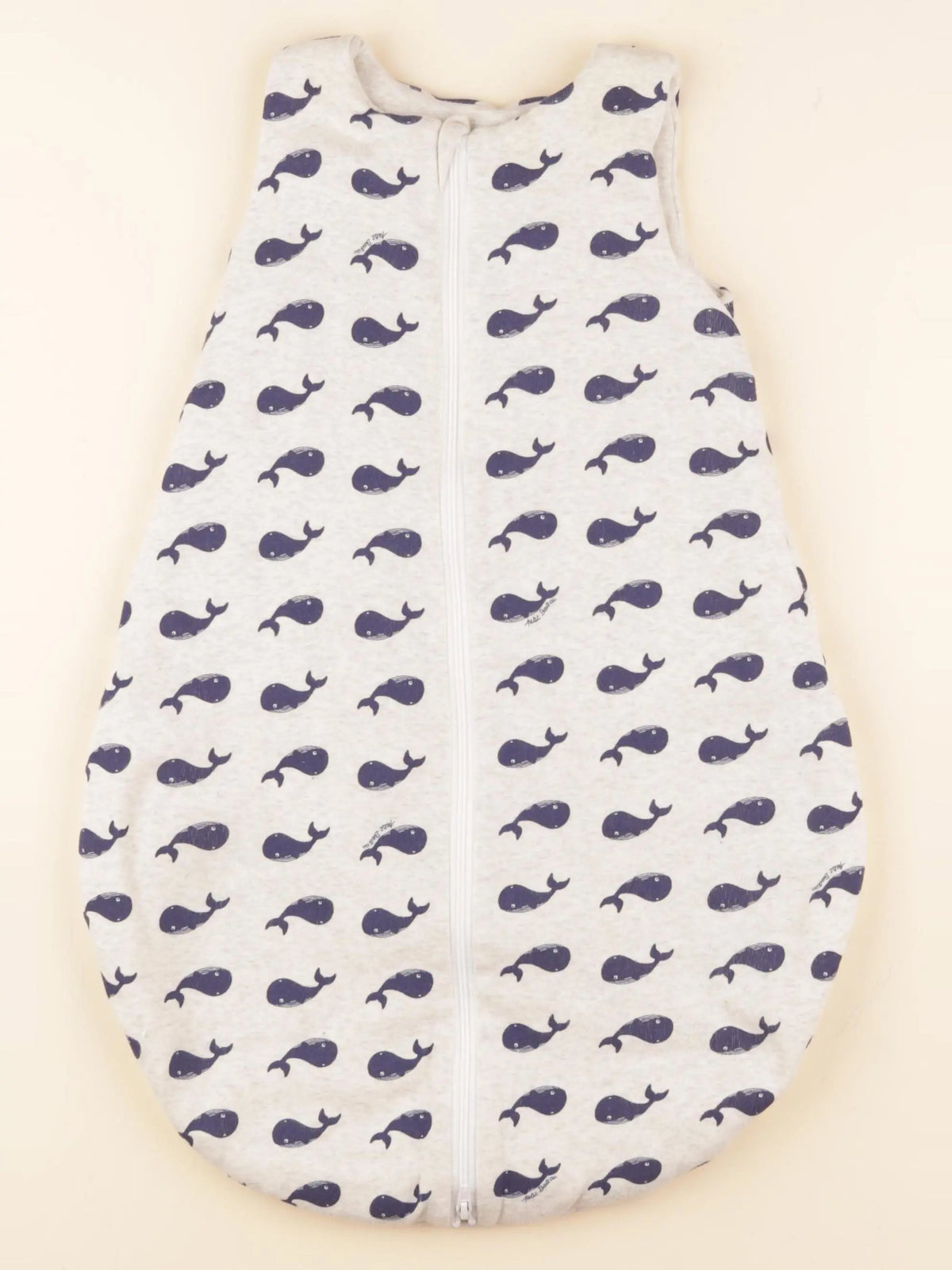 Petit Bateau - gigoteuse gris, bleu - 0/6 mois