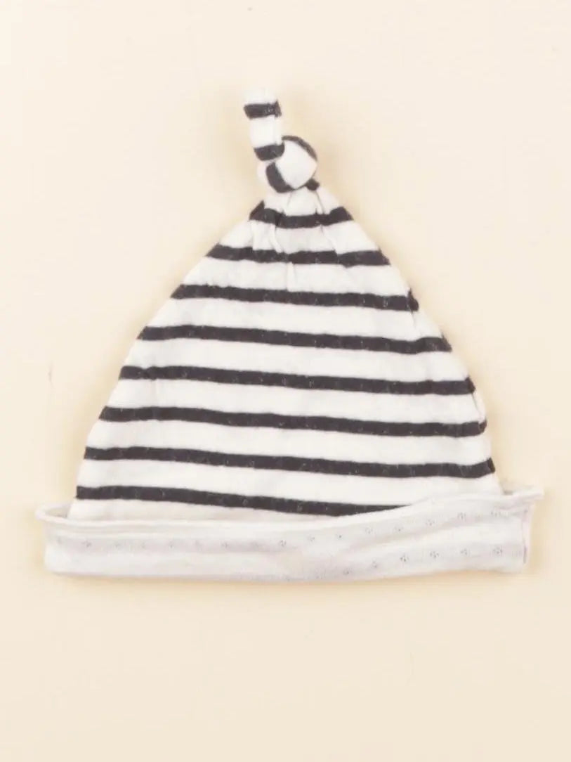 Petit Bateau - bonnet de naissance bleu, blanc - 3 mois