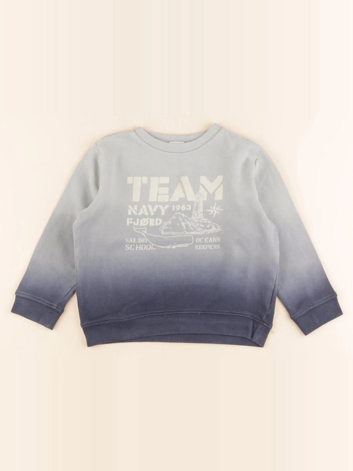 Vertbaudet - sweat bleu, vert - 3 ans