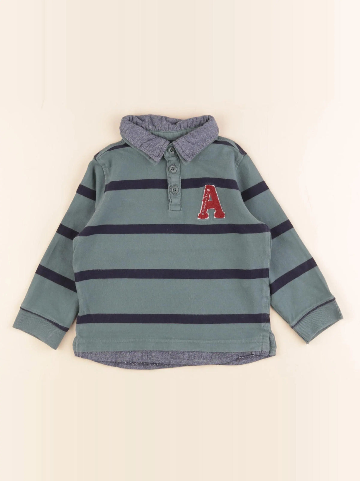 Vertbaudet - polo vert - 3 ans