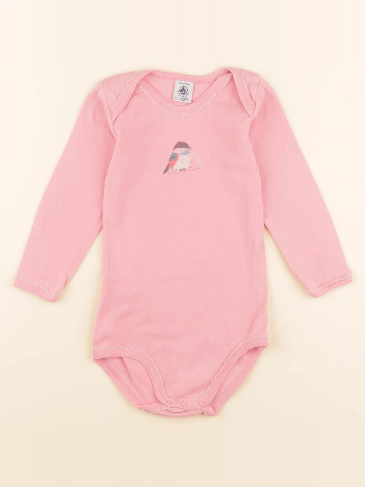 Petit Bateau - body rose - 36 mois