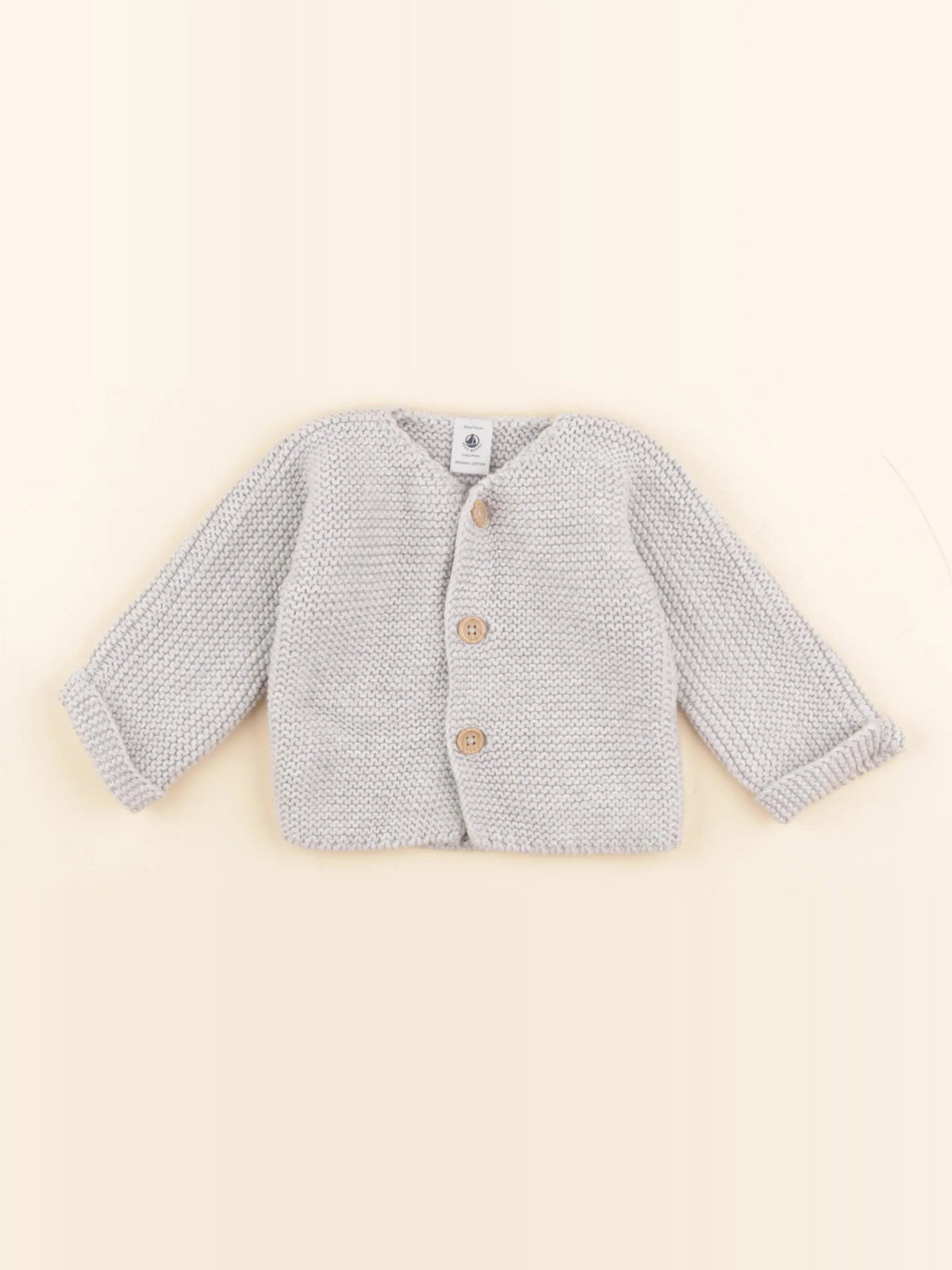 Petit Bateau - gilet gris - 12 mois