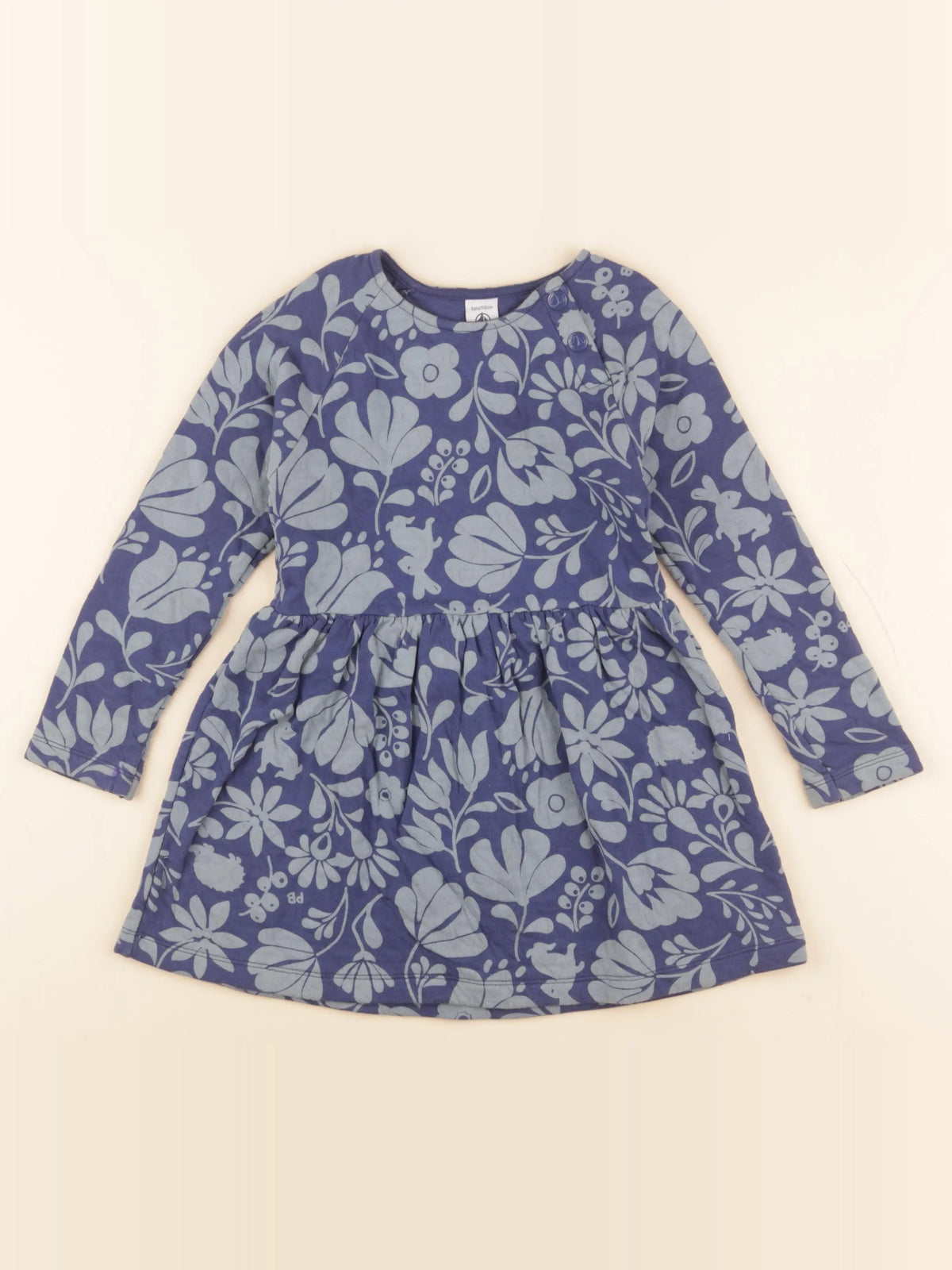 Petit Bateau - robe bleu - 6 ans