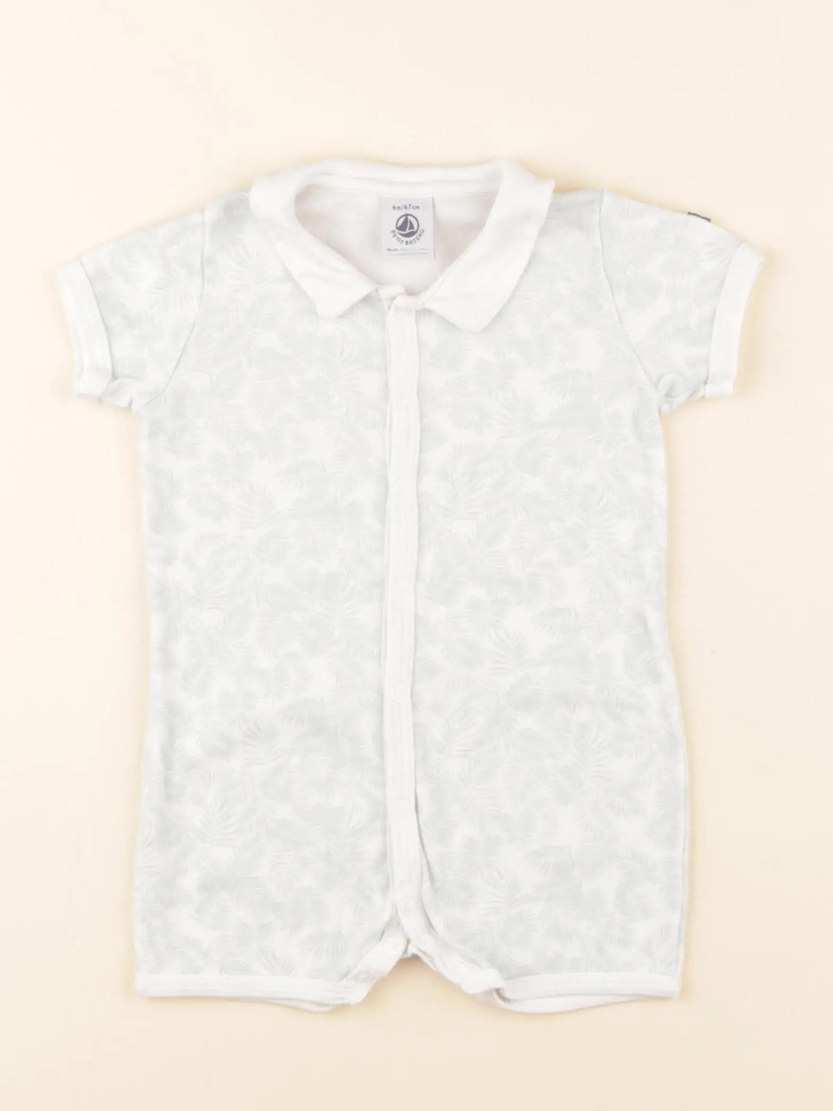 Petit Bateau - pyjama coton bleu - 6 mois