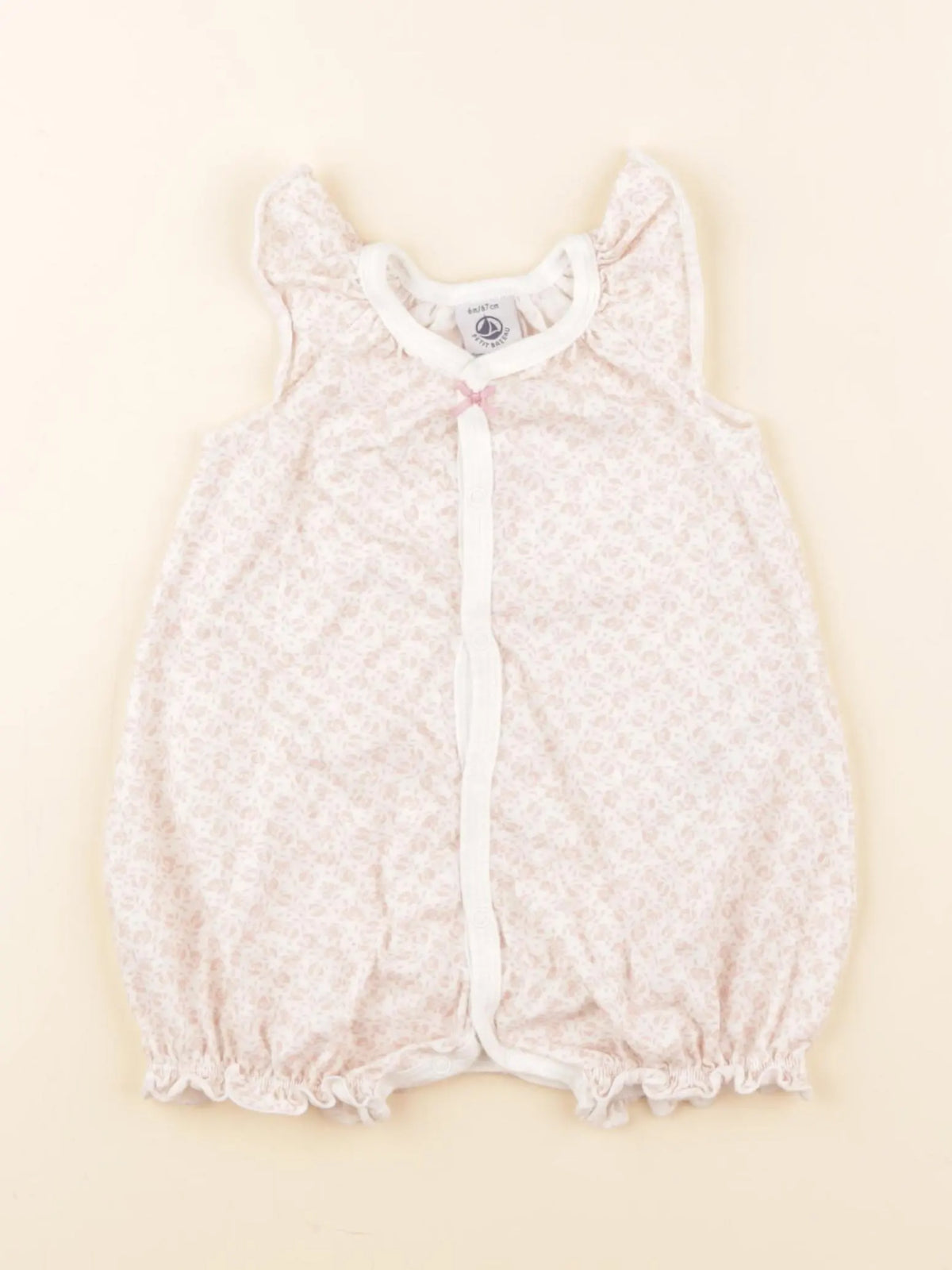 Petit Bateau - combinaison rose - 6 mois