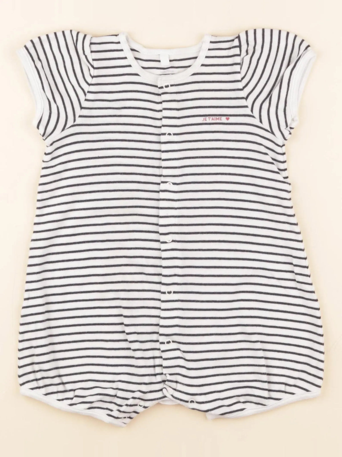 Petit Bateau - combinaison bleu, blanc - 12 mois