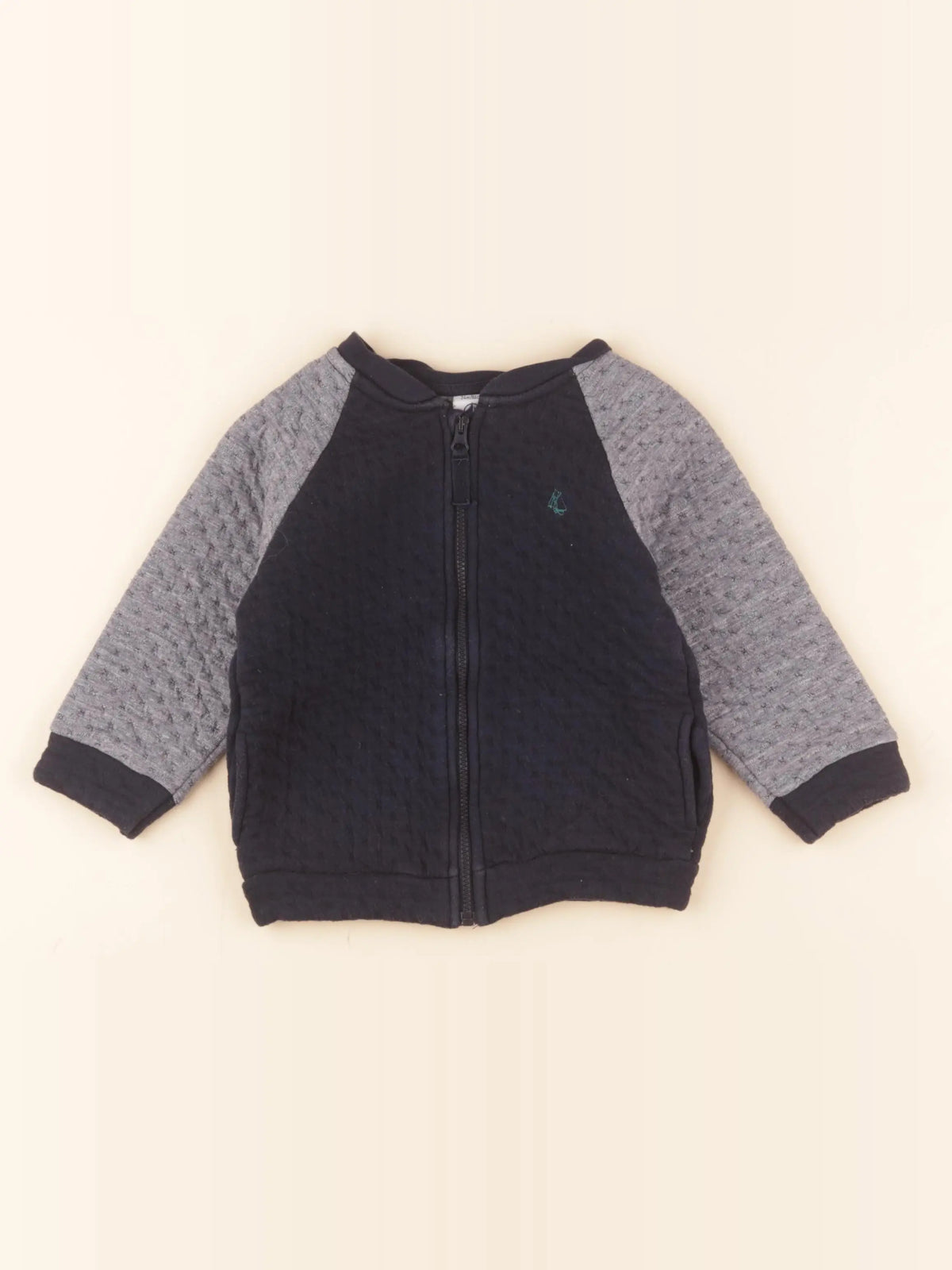 Petit Bateau - sweat bleu - 24 mois