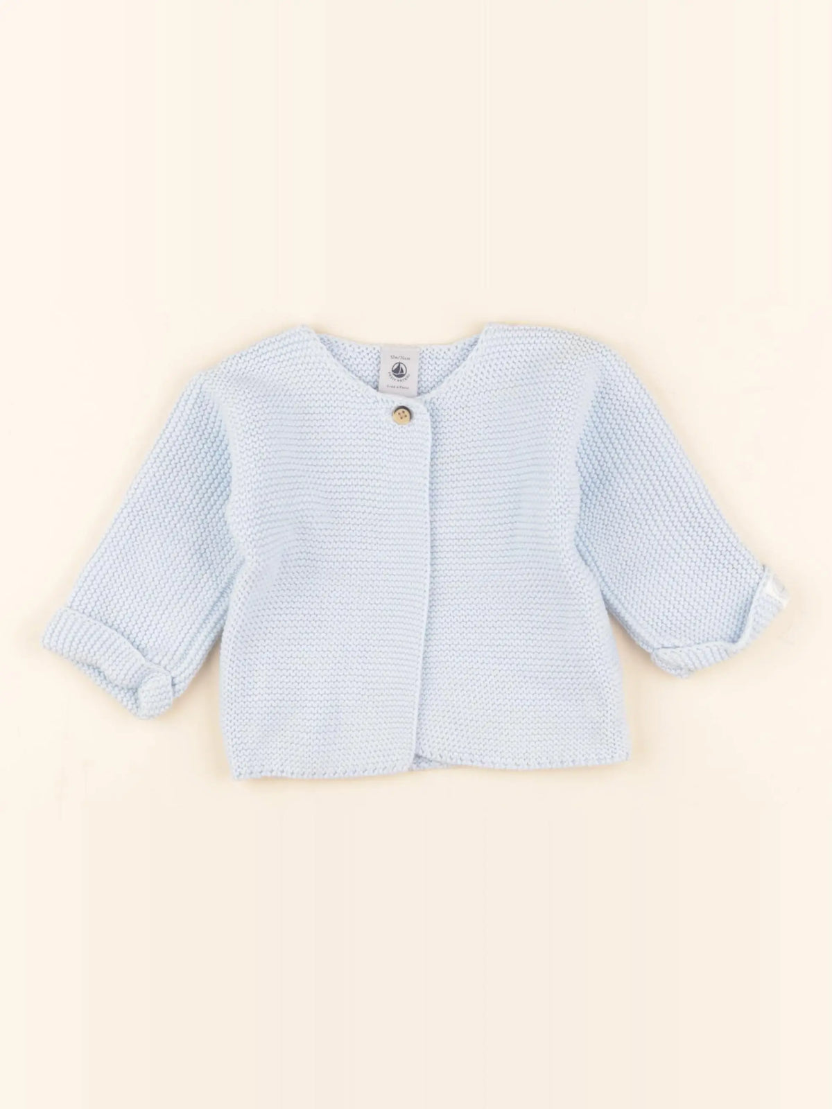 Petit Bateau - gilet bleu - 12 mois