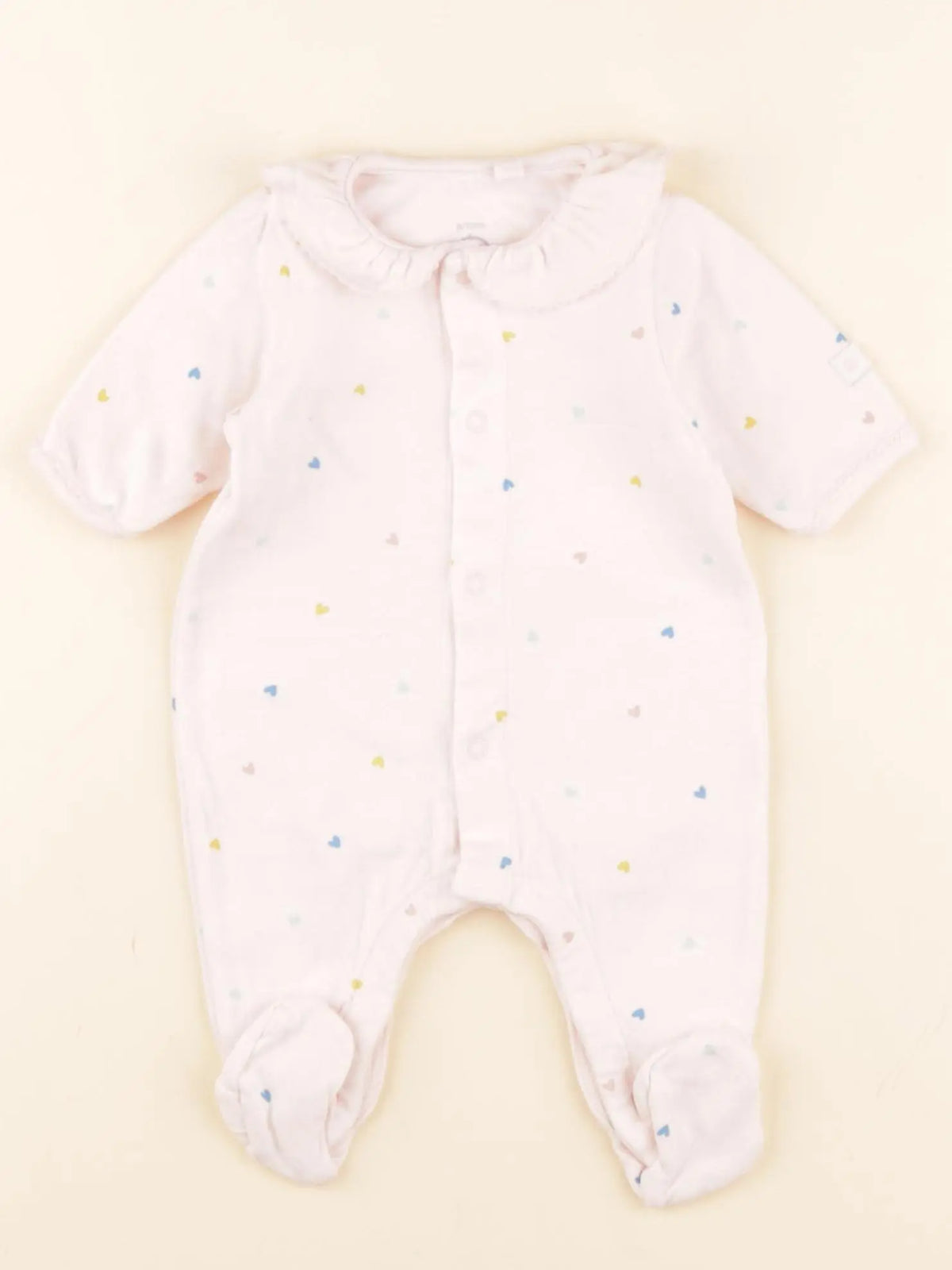 Petit Bateau - pyjama coton rose - 0 mois