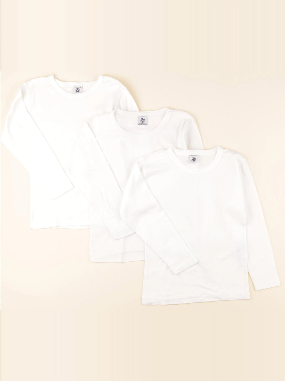 Petit Bateau - lot de 3 maillots de corps blanc - 6 ans