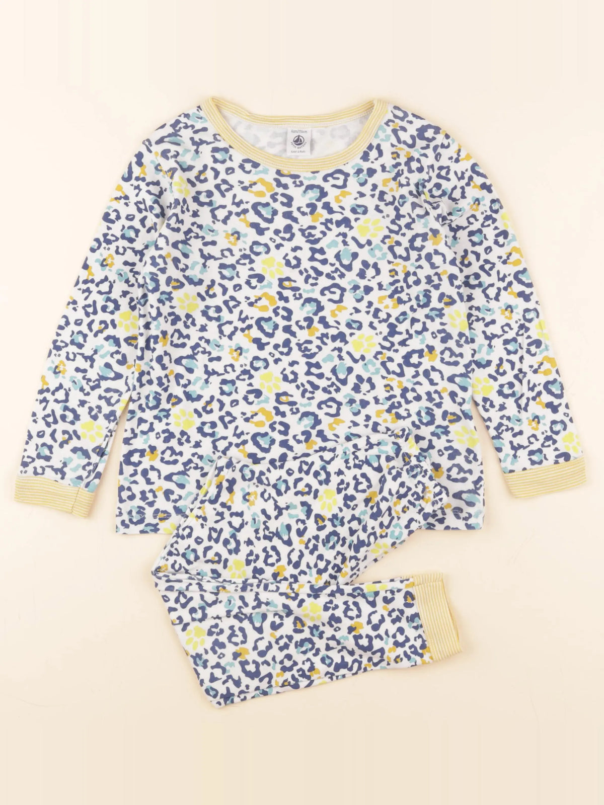 Petit Bateau - pyjama coton blanc - 6 ans