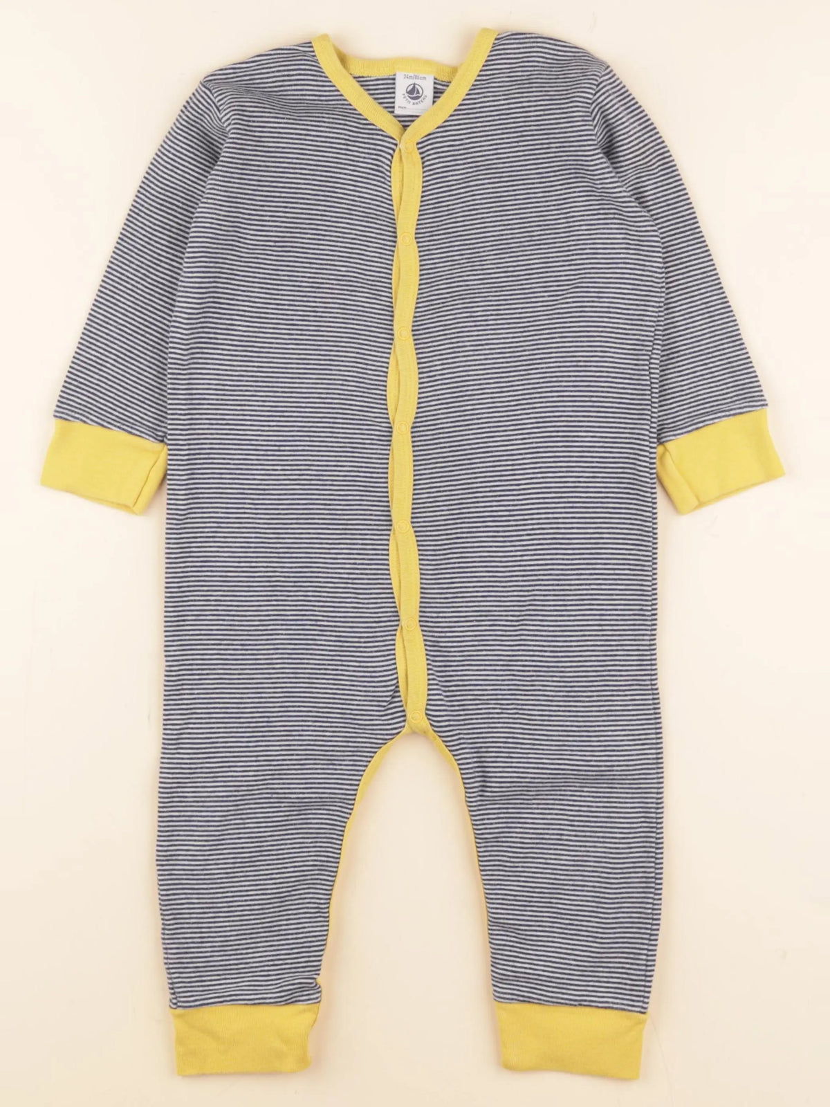 Petit Bateau - pyjama coton bleu - 24 mois