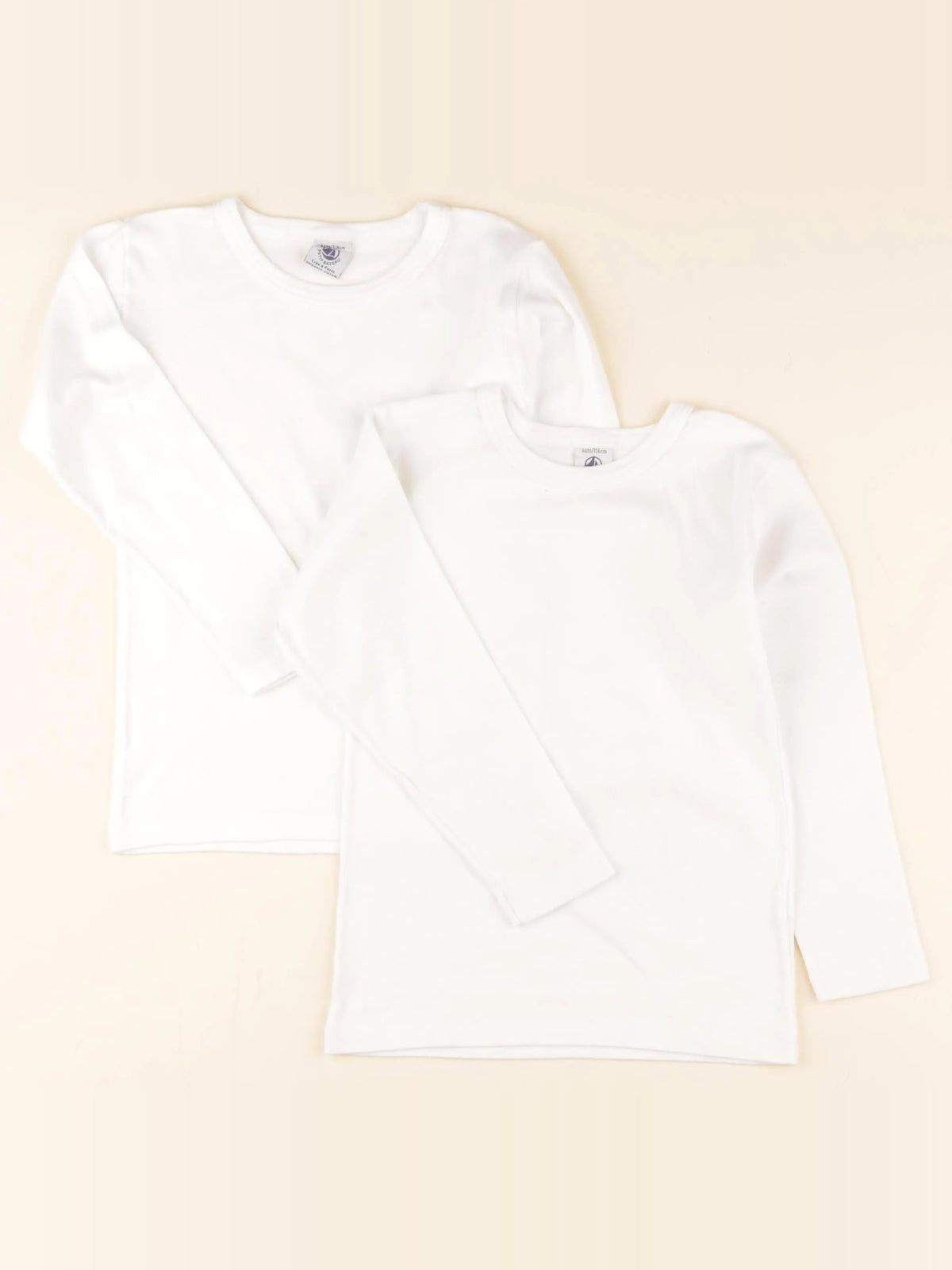 Petit Bateau - lot de 2 maillots de corps blanc - 6 ans