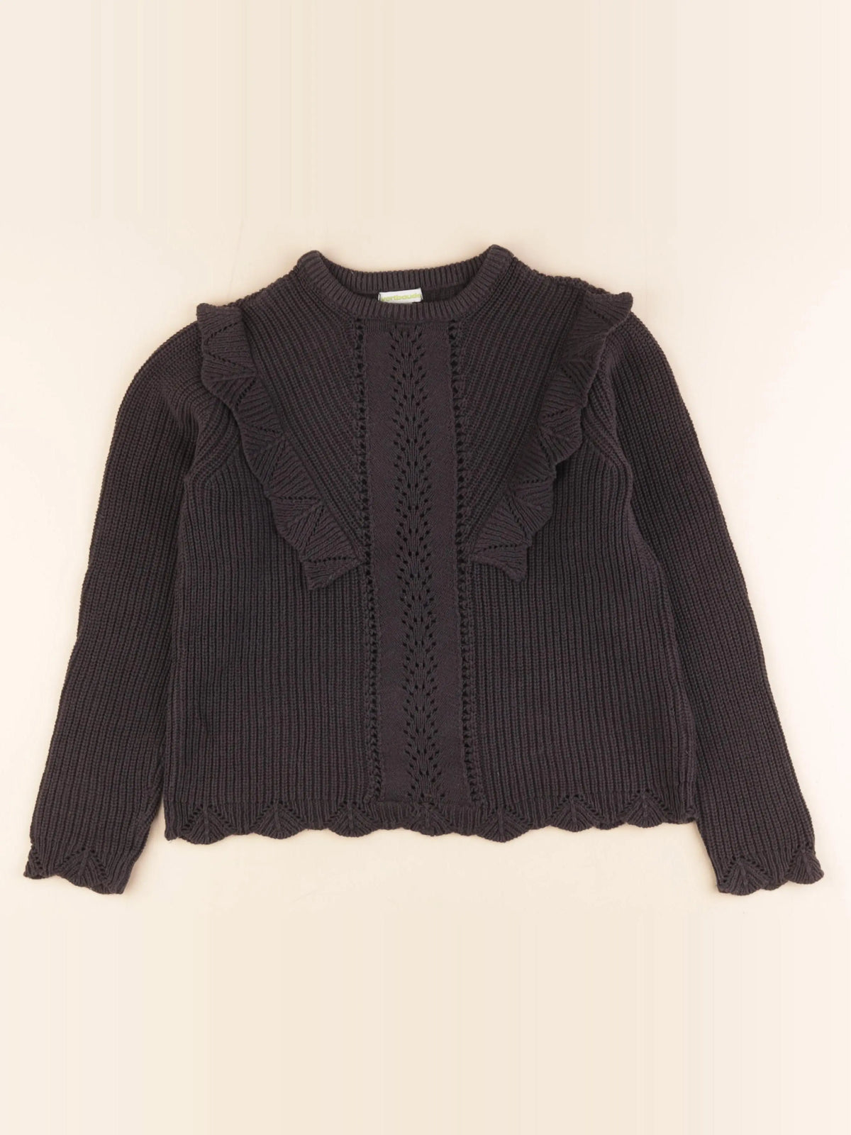 Vertbaudet - pull gris - 10 ans