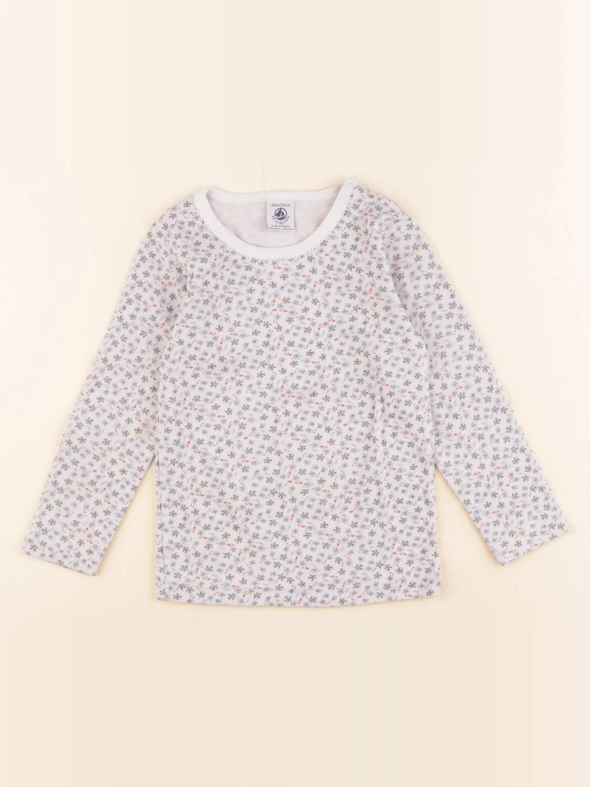 Petit Bateau - maillot de corps bleu - 4 ans